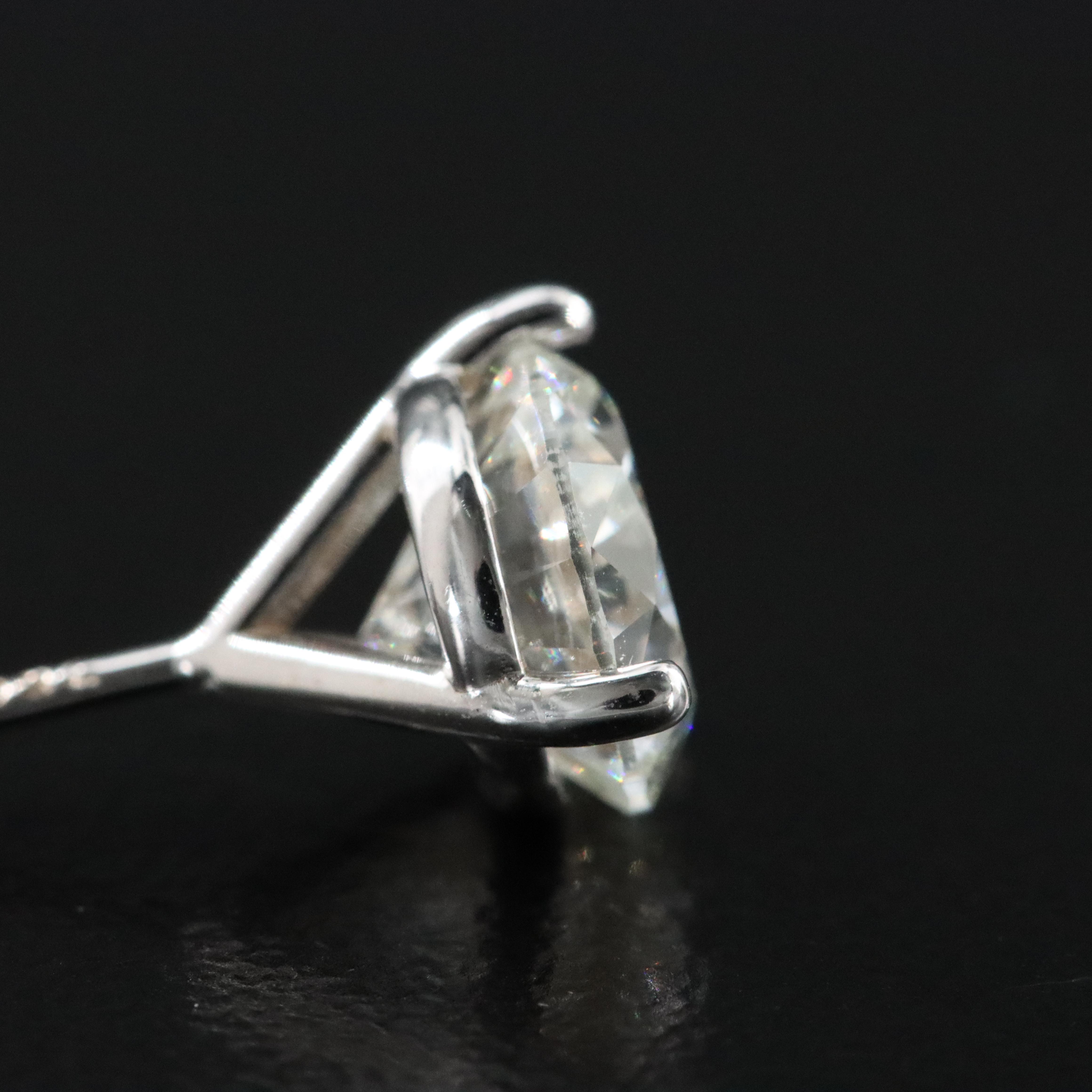 18K 2.98 CTW Lab Grown Diamond Martini Solitaire Earrings