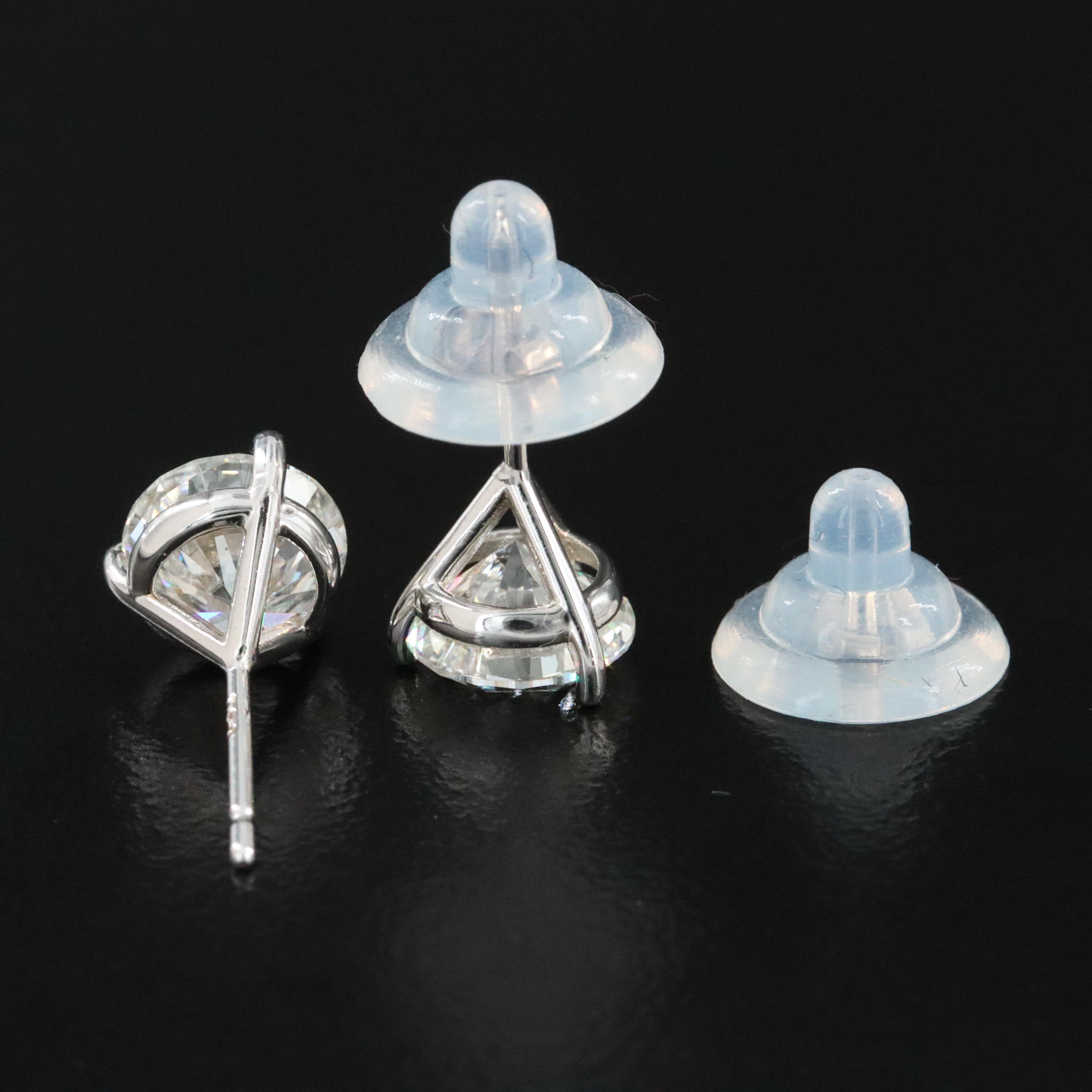 18K 2.98 CTW Lab Grown Diamond Martini Solitaire Earrings