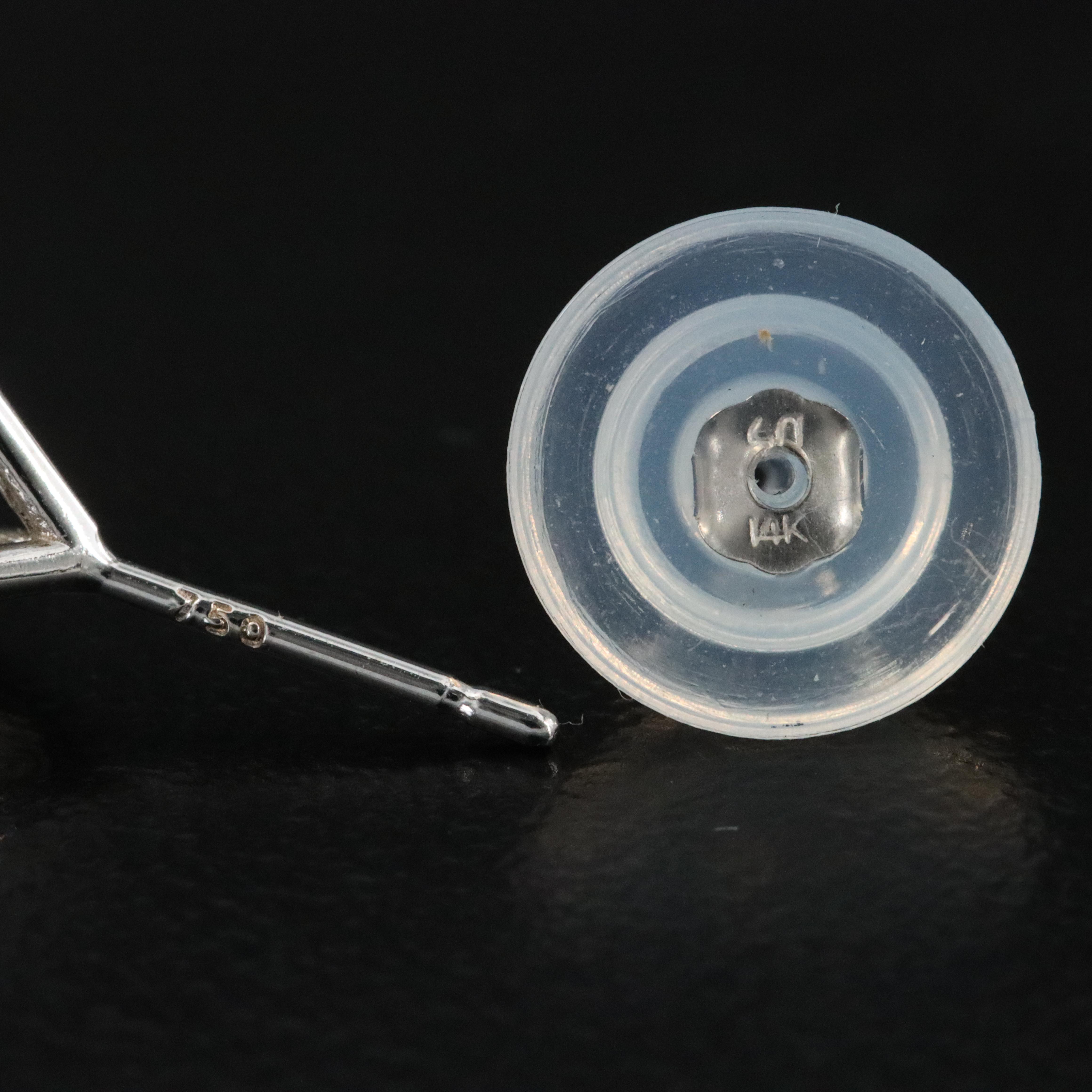 18K 2.98 CTW Lab Grown Diamond Martini Solitaire Earrings