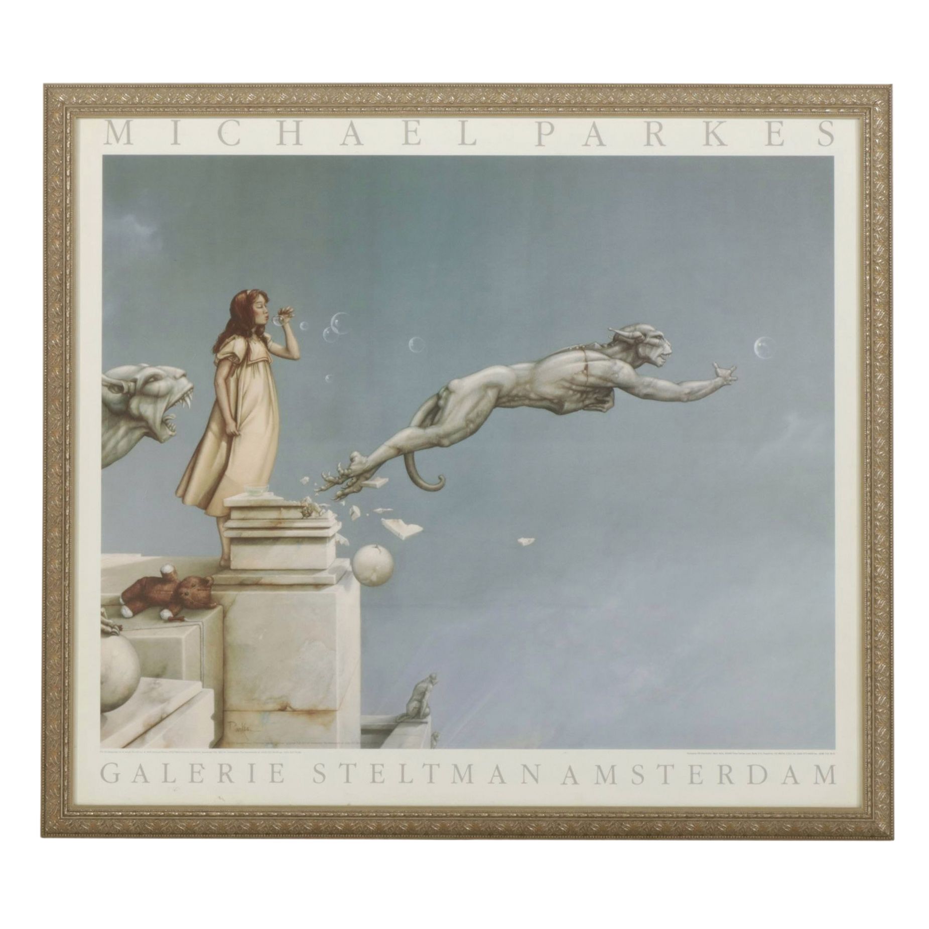 Michael Parks "Gargoyles" Exhibition Poster for Galerie Steltman Amsterdam, 1995