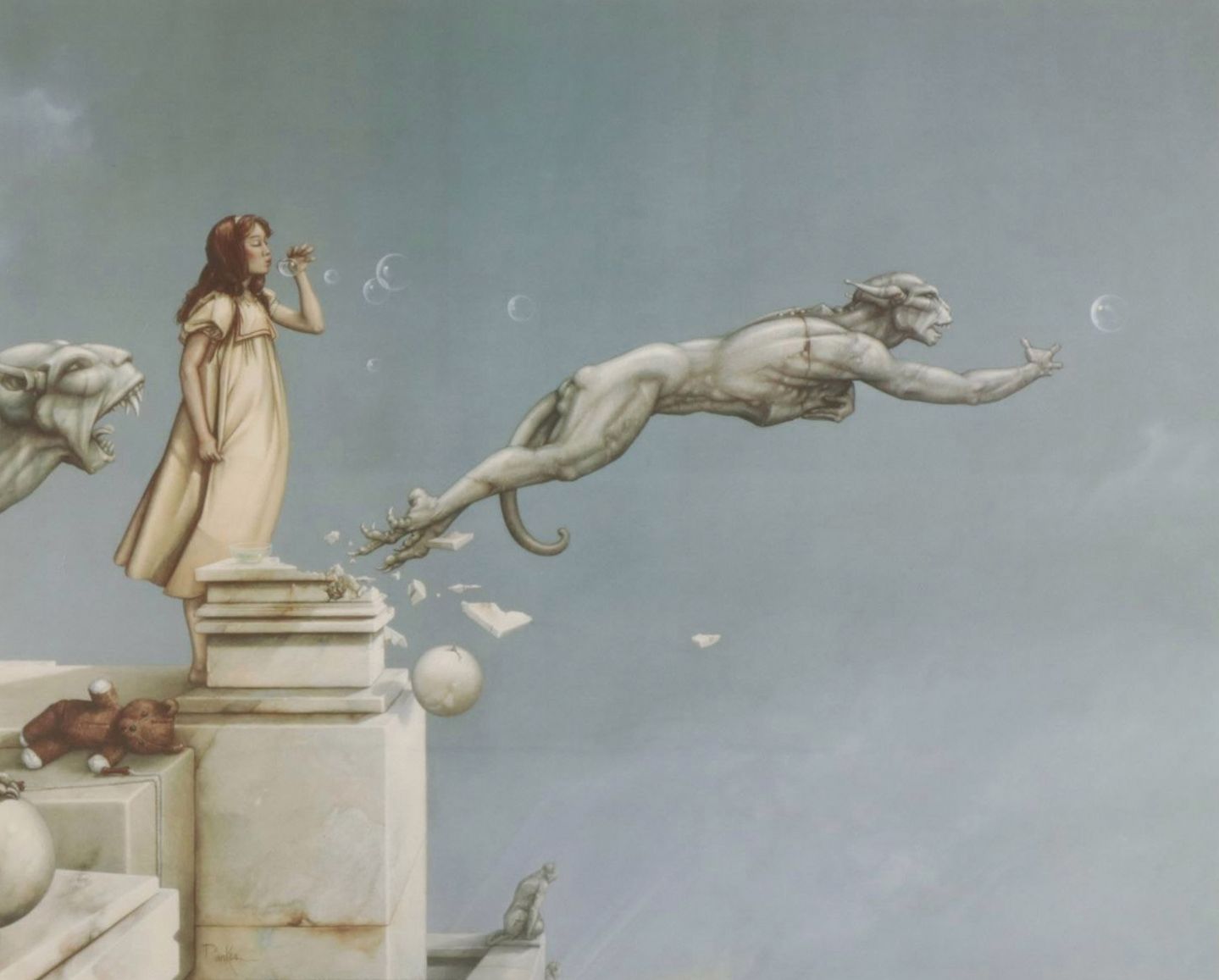 Michael Parks "Gargoyles" Exhibition Poster for Galerie Steltman Amsterdam, 1995