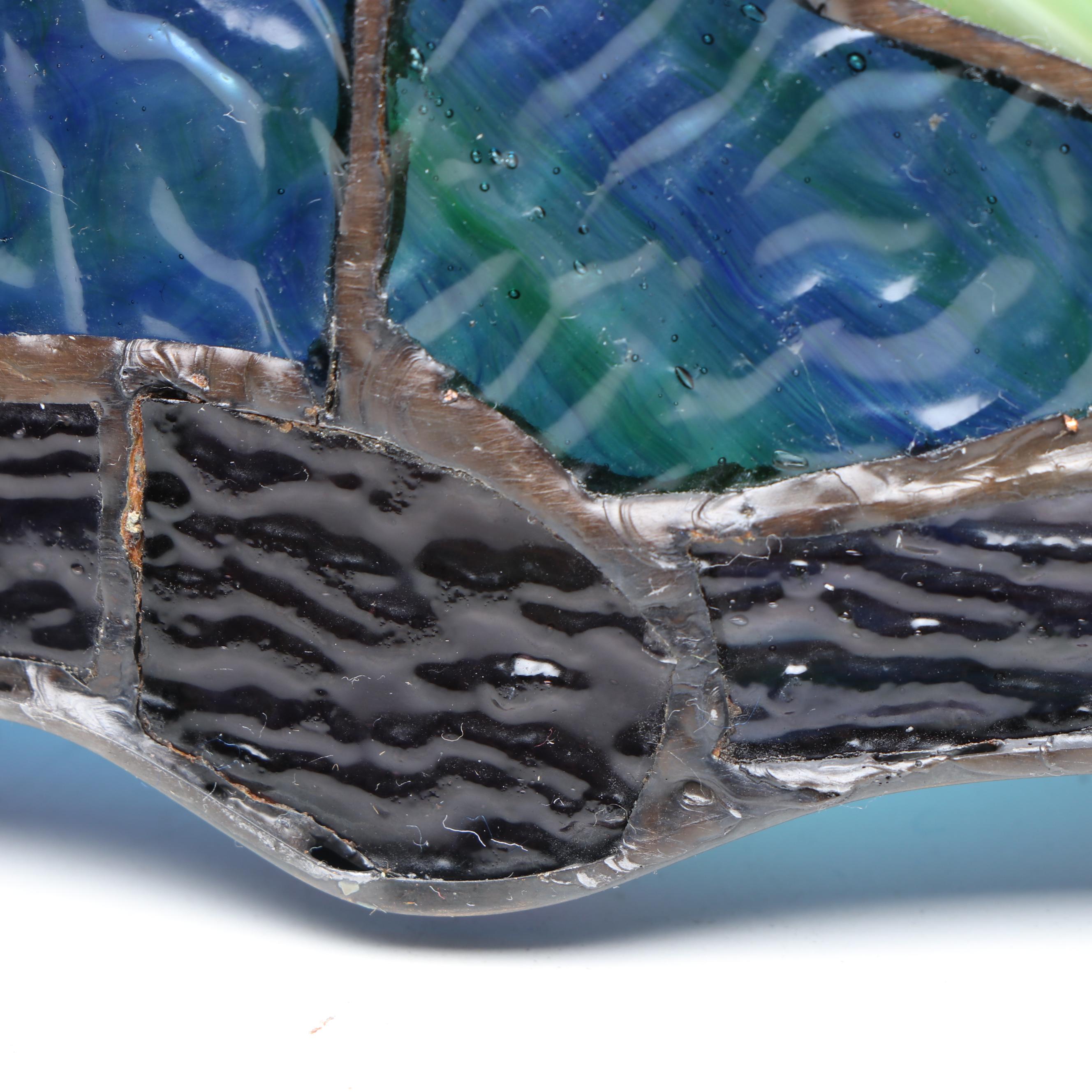 Art Nouveau Style Slagg Glass Tulips Lampshade