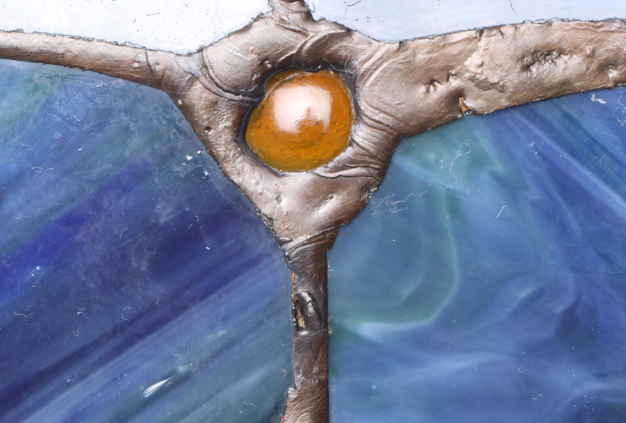 Art Nouveau Style Slagg Glass Tulips Lampshade