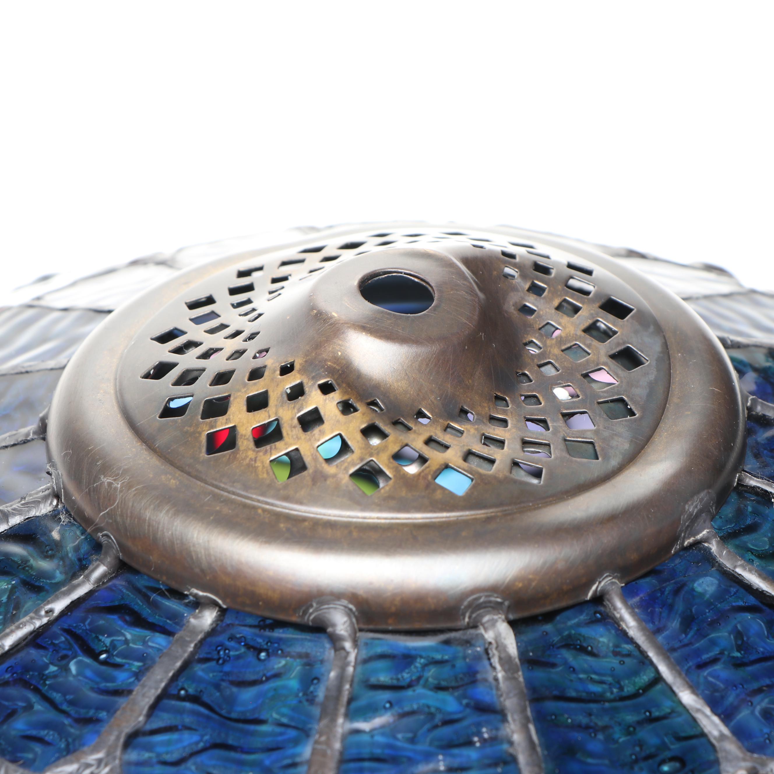 Art Nouveau Style Slagg Glass Tulips Lampshade