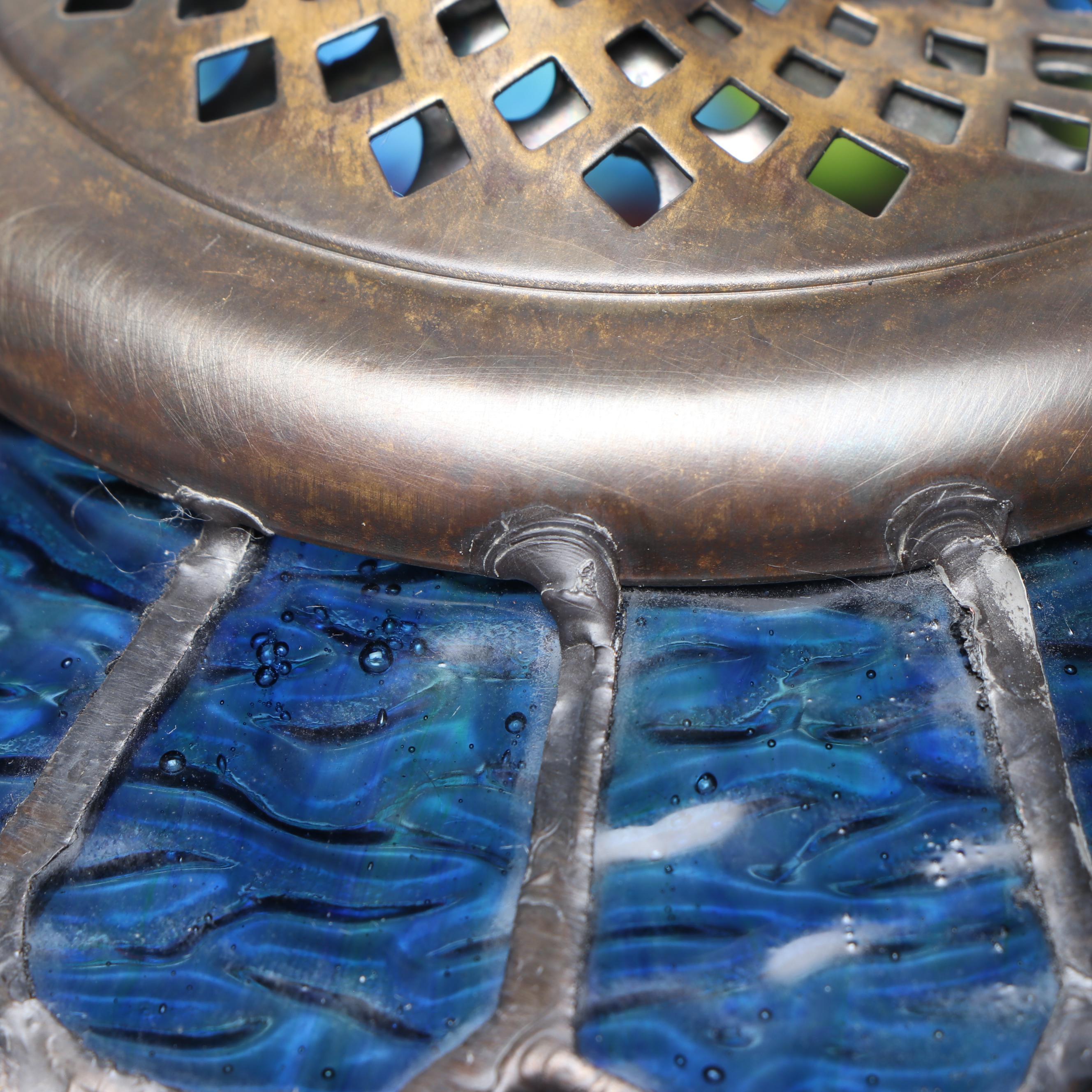 Art Nouveau Style Slagg Glass Tulips Lampshade