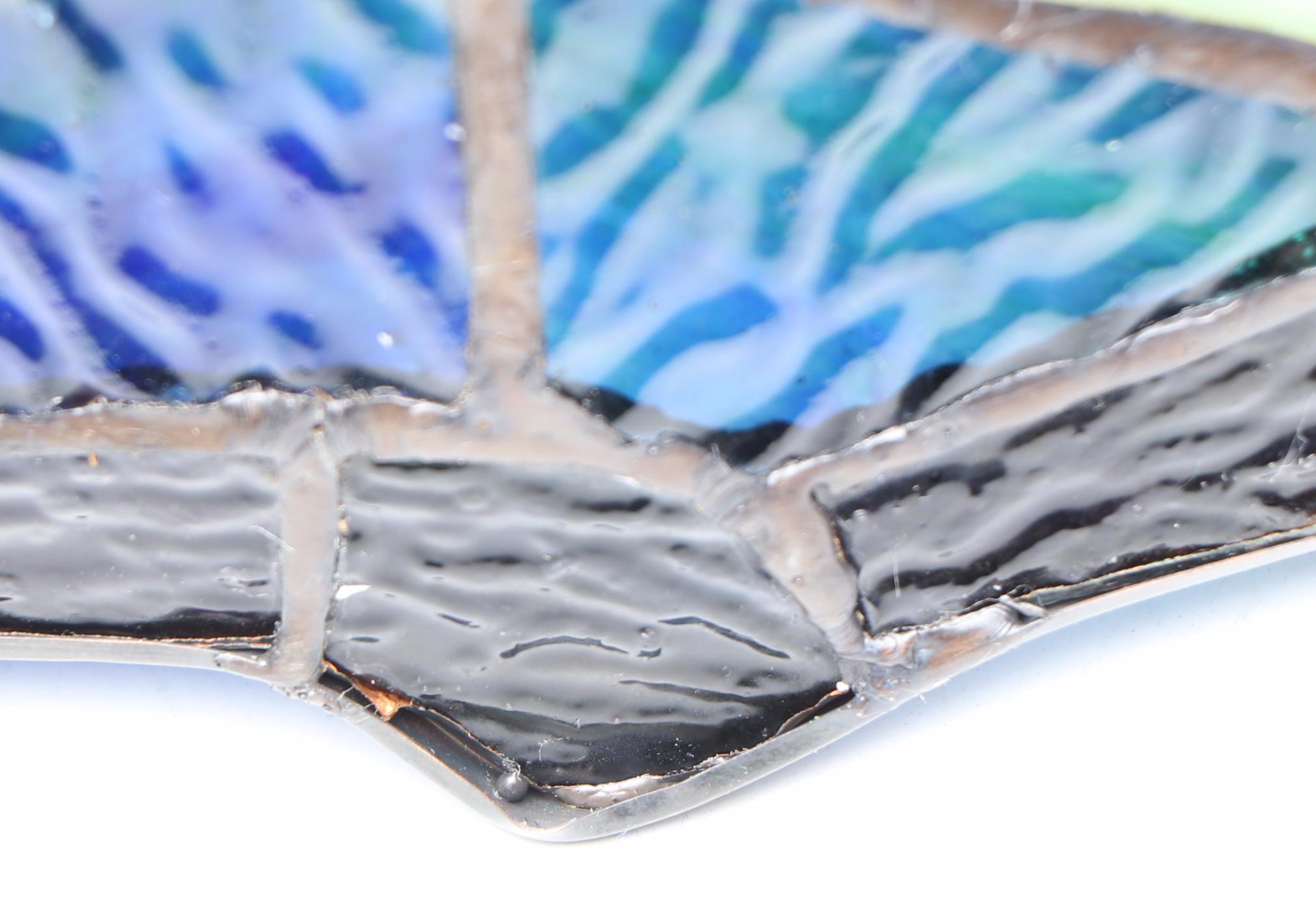 Art Nouveau Style Slagg Glass Tulips Lampshade