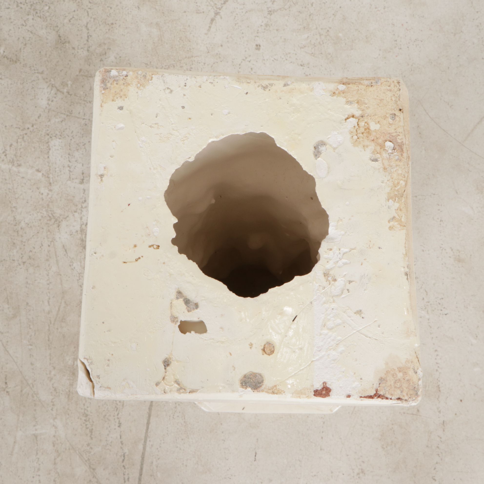 Pedestal Column Plant Stand and Faux Plant