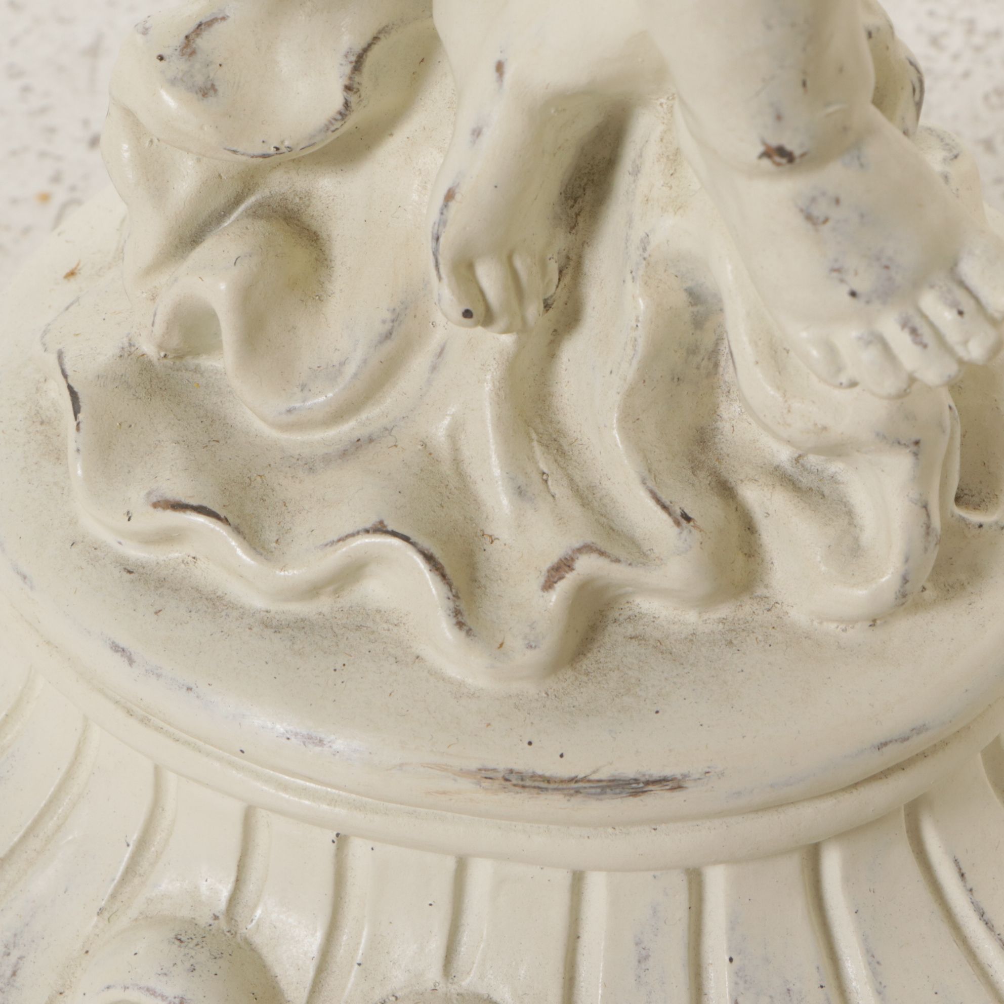 Pedestal Column Plant Stand and Faux Plant