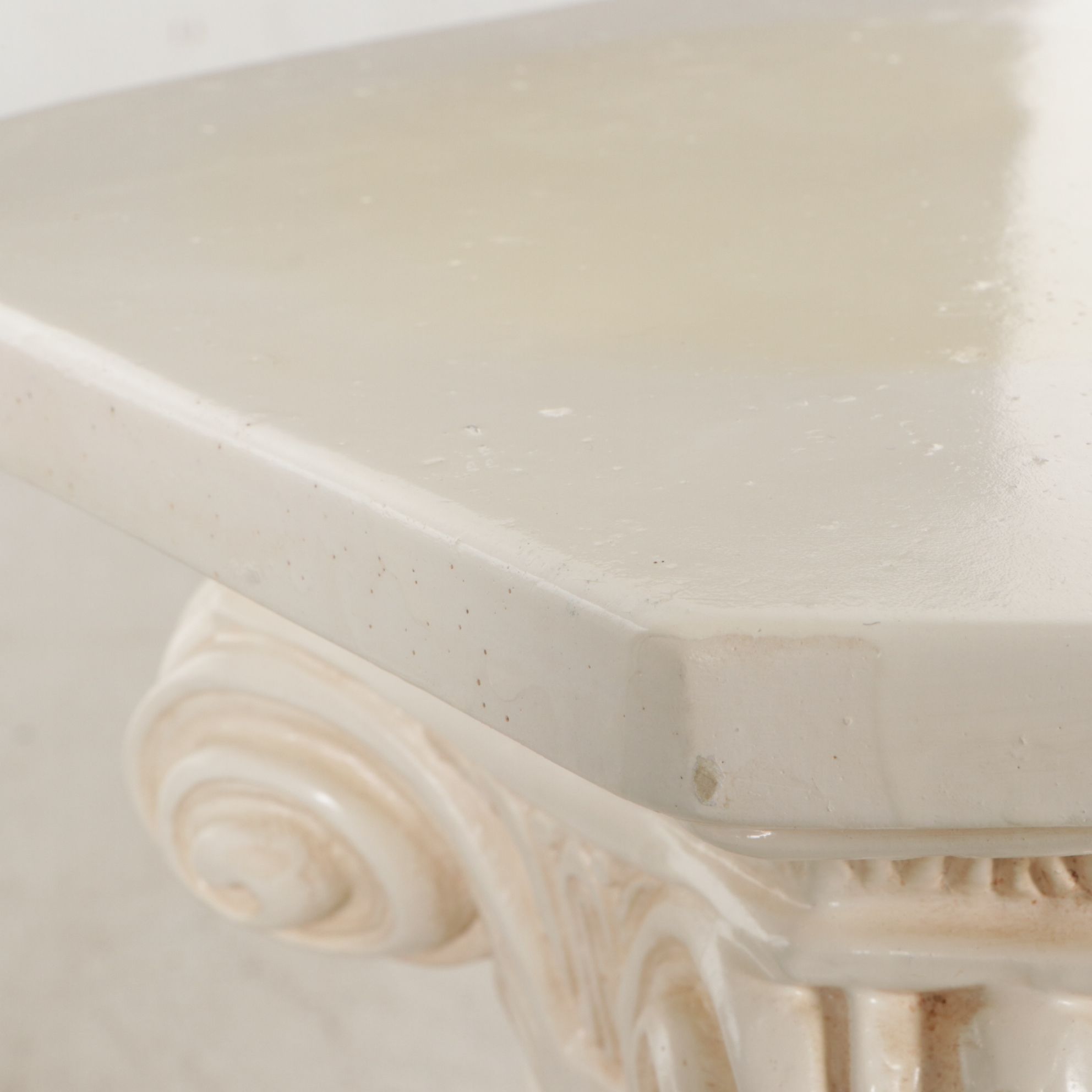 Pedestal Column Plant Stand and Faux Plant