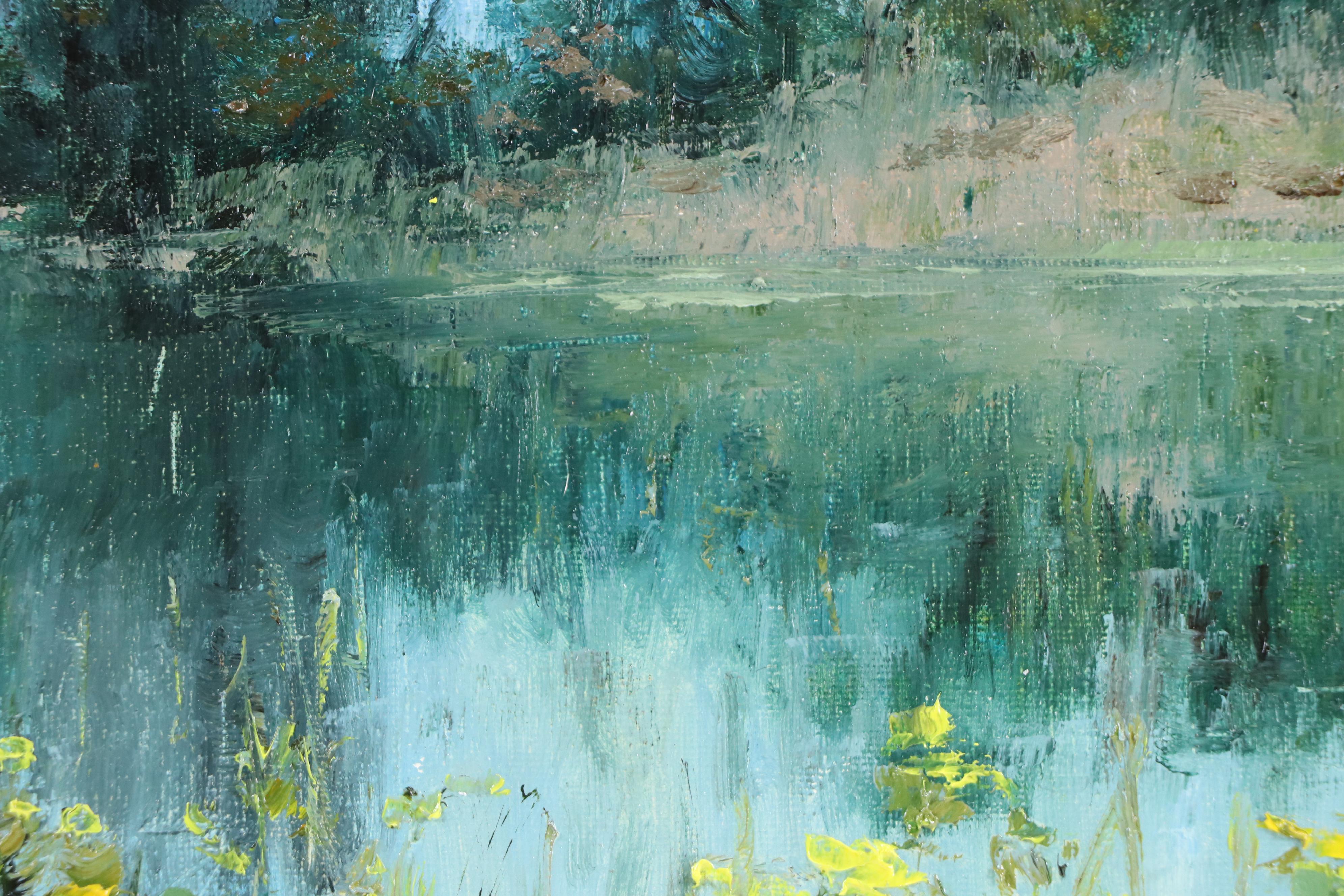 Garncarek Aleksander Pond Landscape Oil Painting, 2025