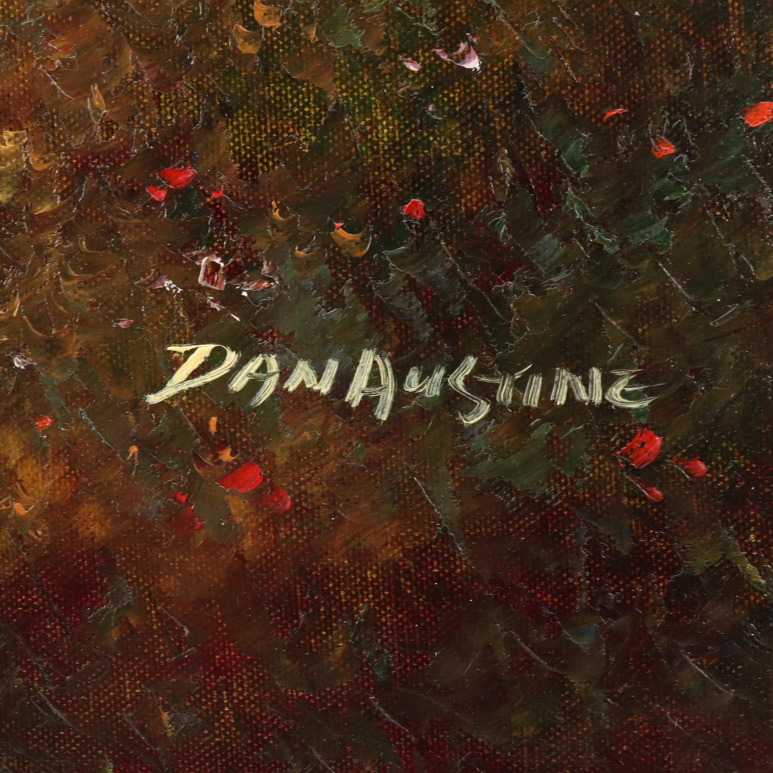 Autumnal Wooded Landscape Oil Painting, 21st Century