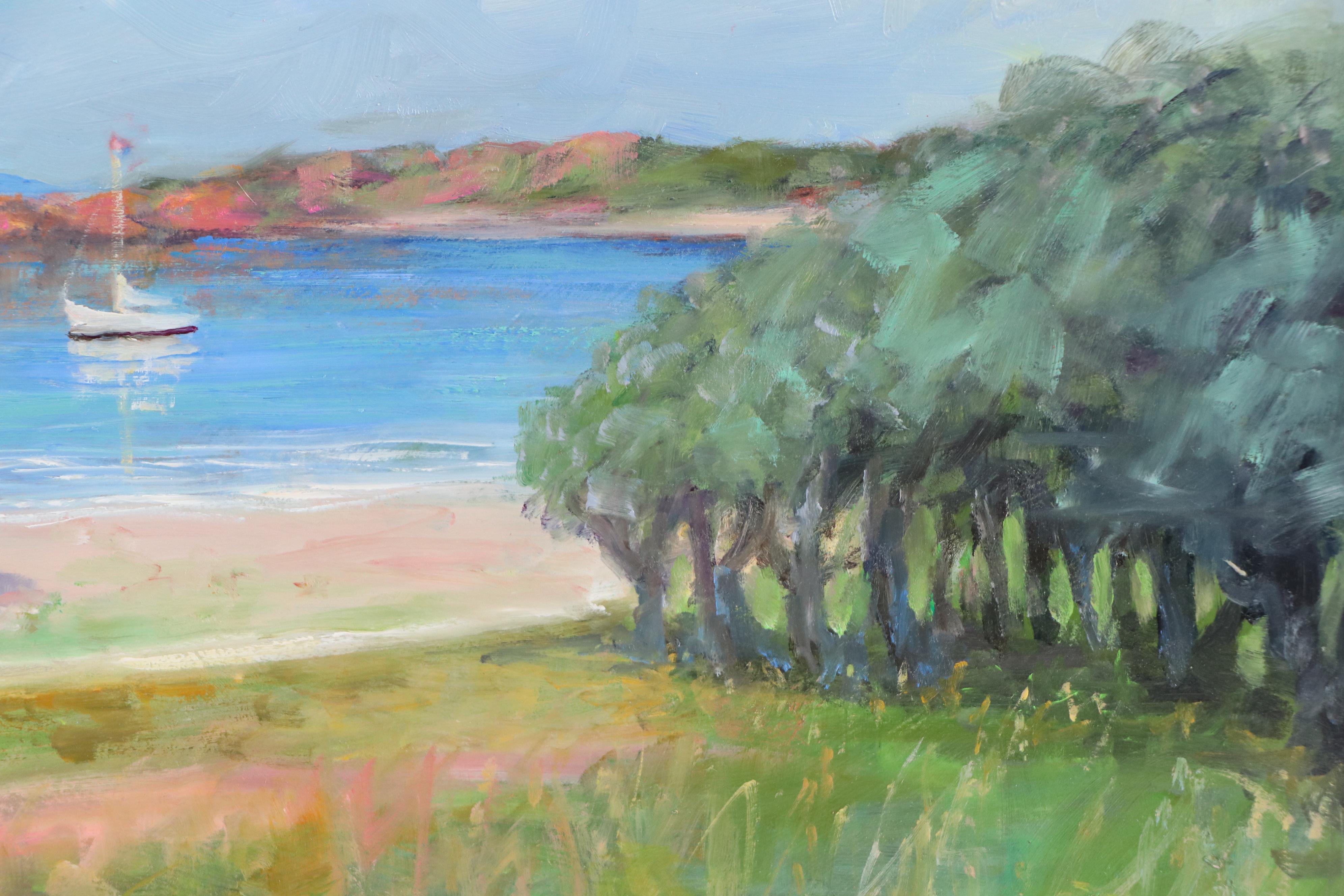 Nino Pippa Oil Painting "Sardinia - Olive Grove by the Beach," 2019
