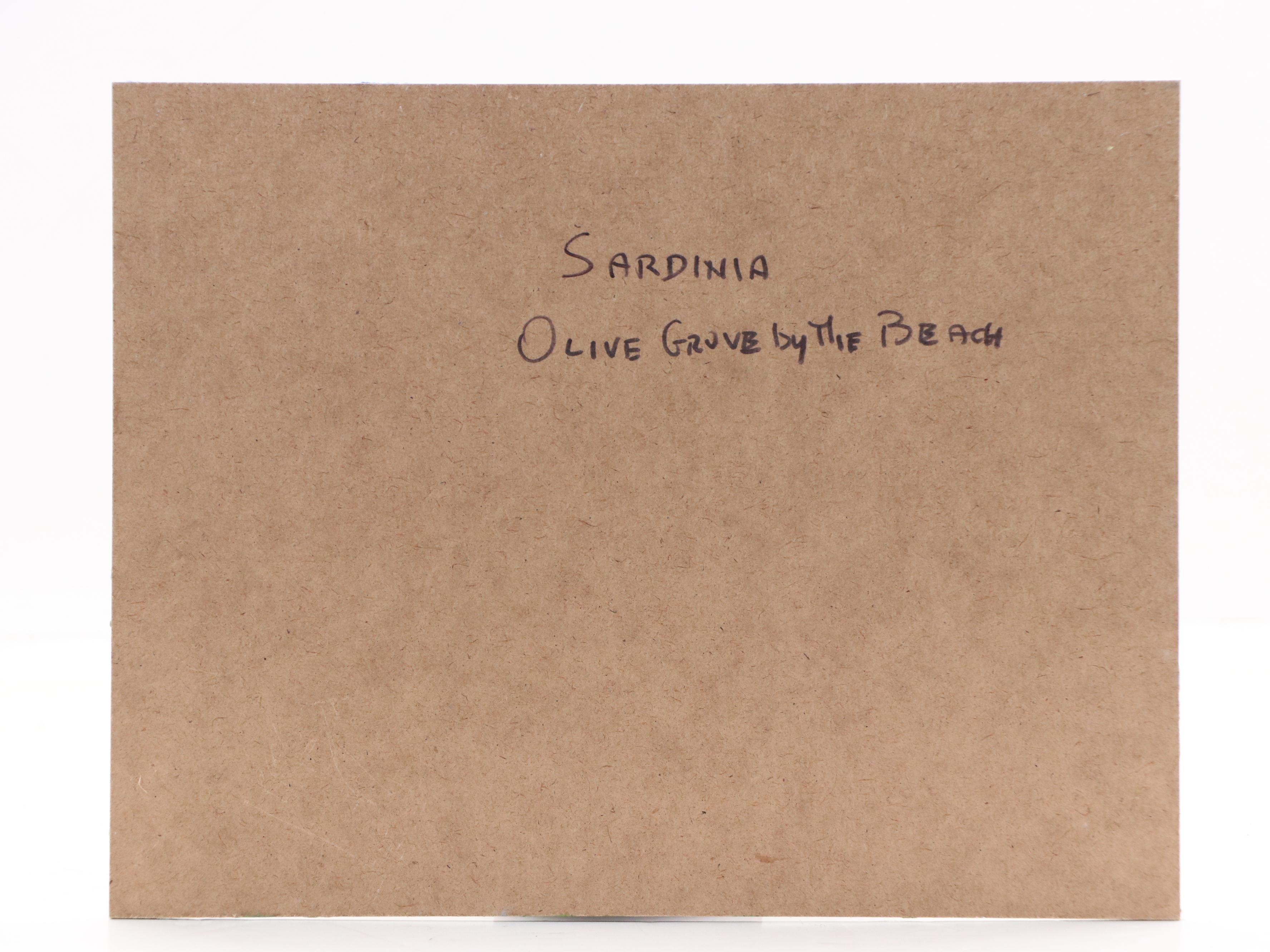 Nino Pippa Oil Painting "Sardinia - Olive Grove by the Beach," 2019