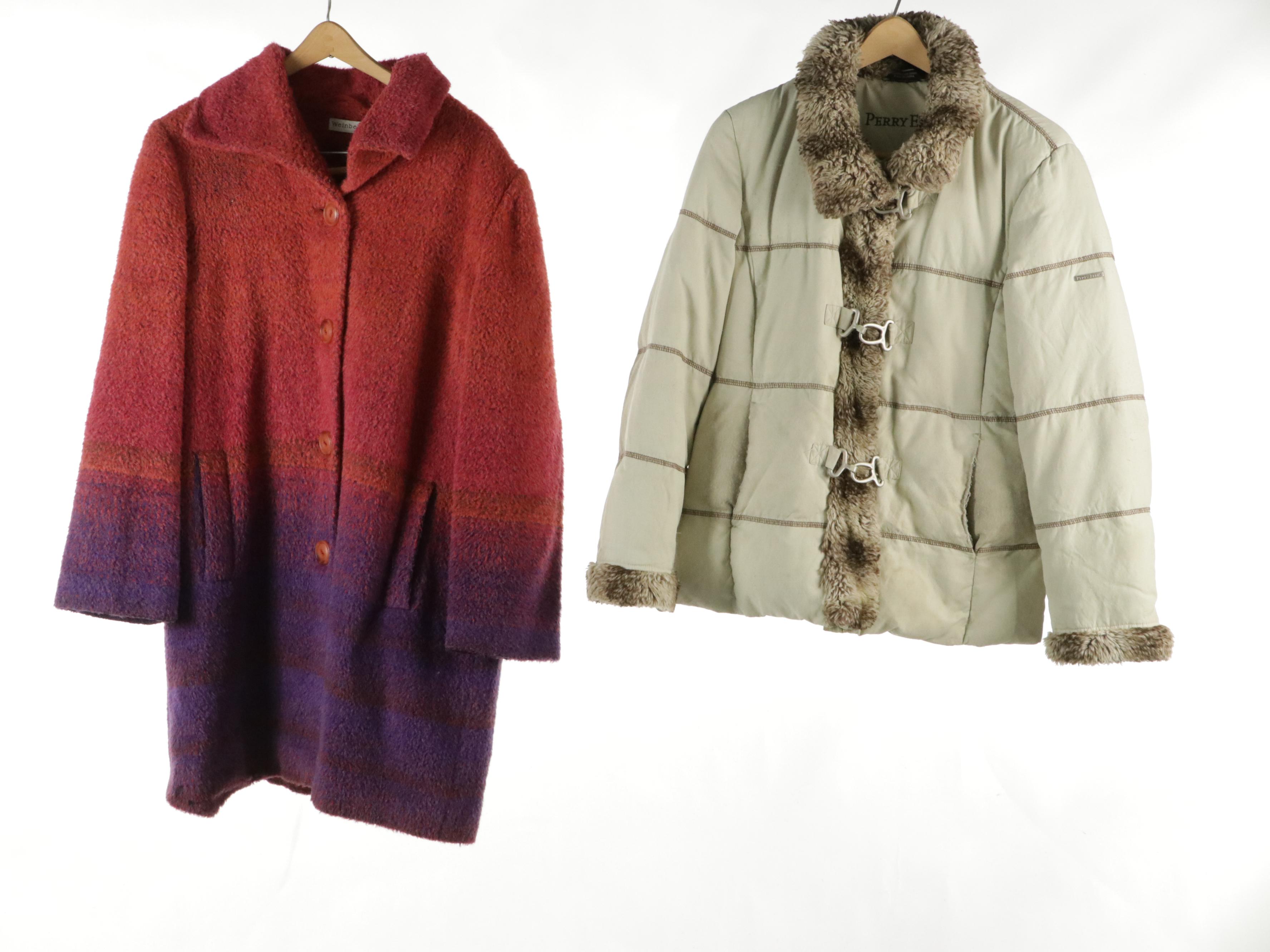 Evan-Picone Jacket, Perry Ellis and Weinberg Coats, Leather Gloves & Knit Scarf