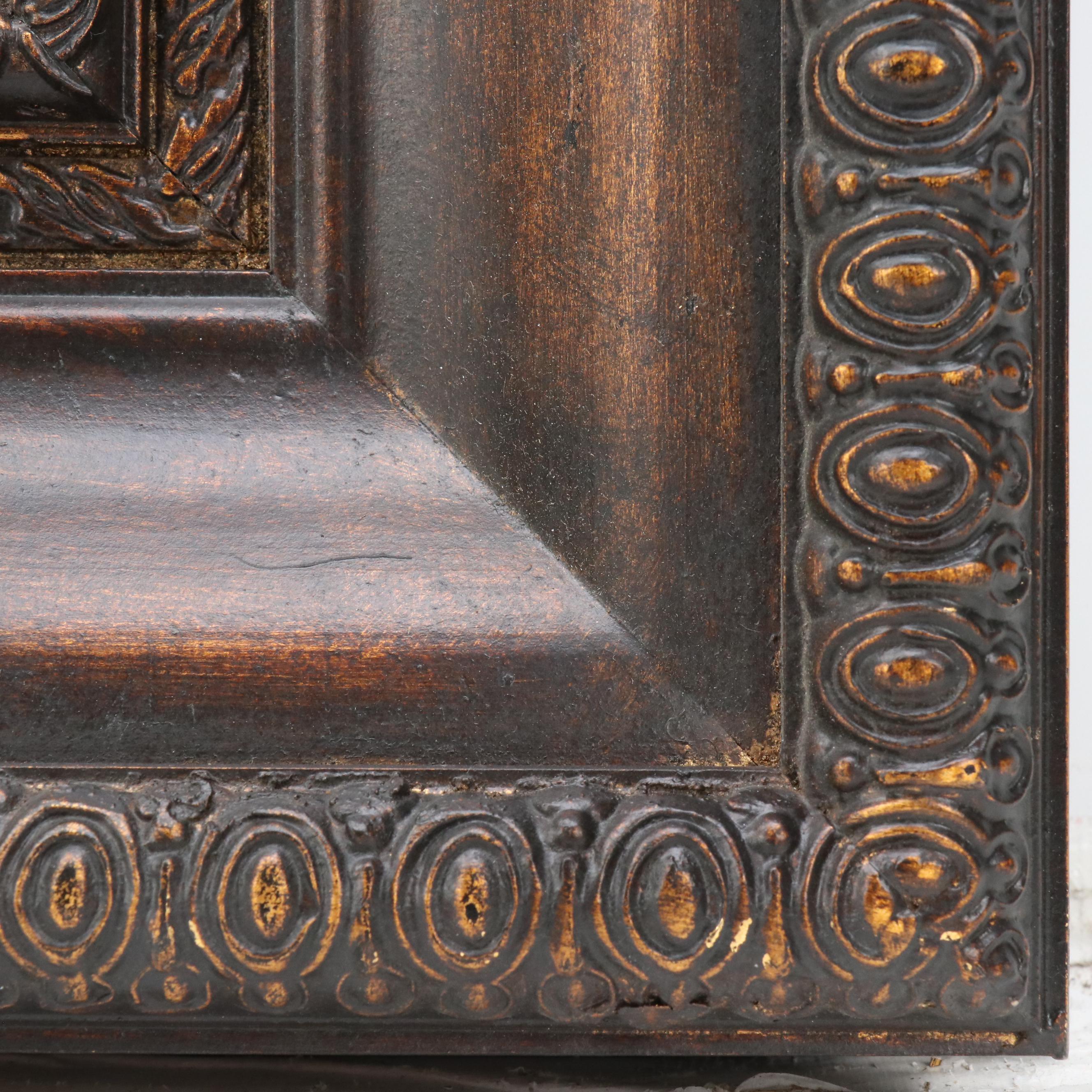 Oil Painting of Boy Holding Jar with Fairy, 21st Century