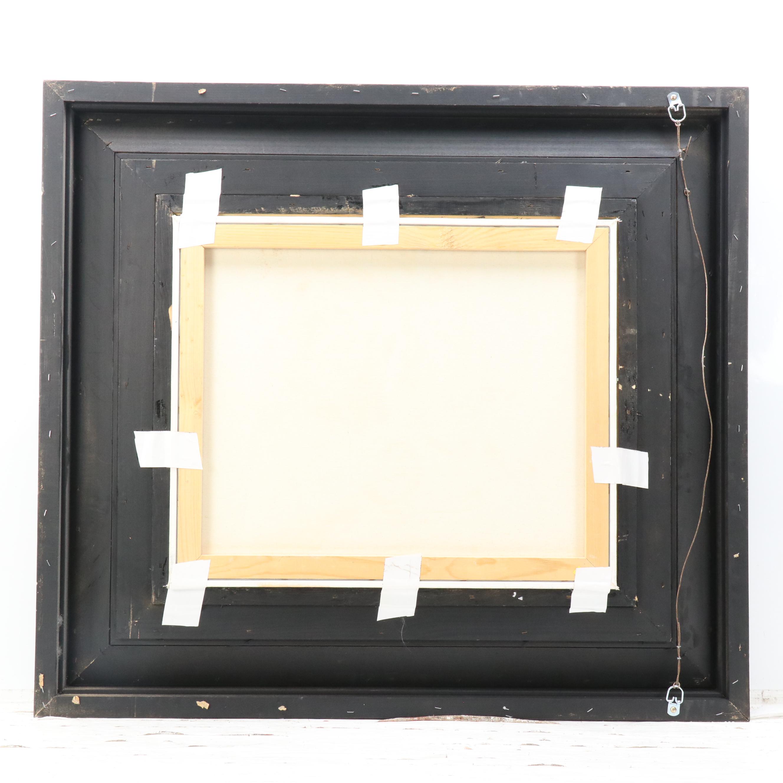 Oil Painting of Boy Holding Jar with Fairy, 21st Century