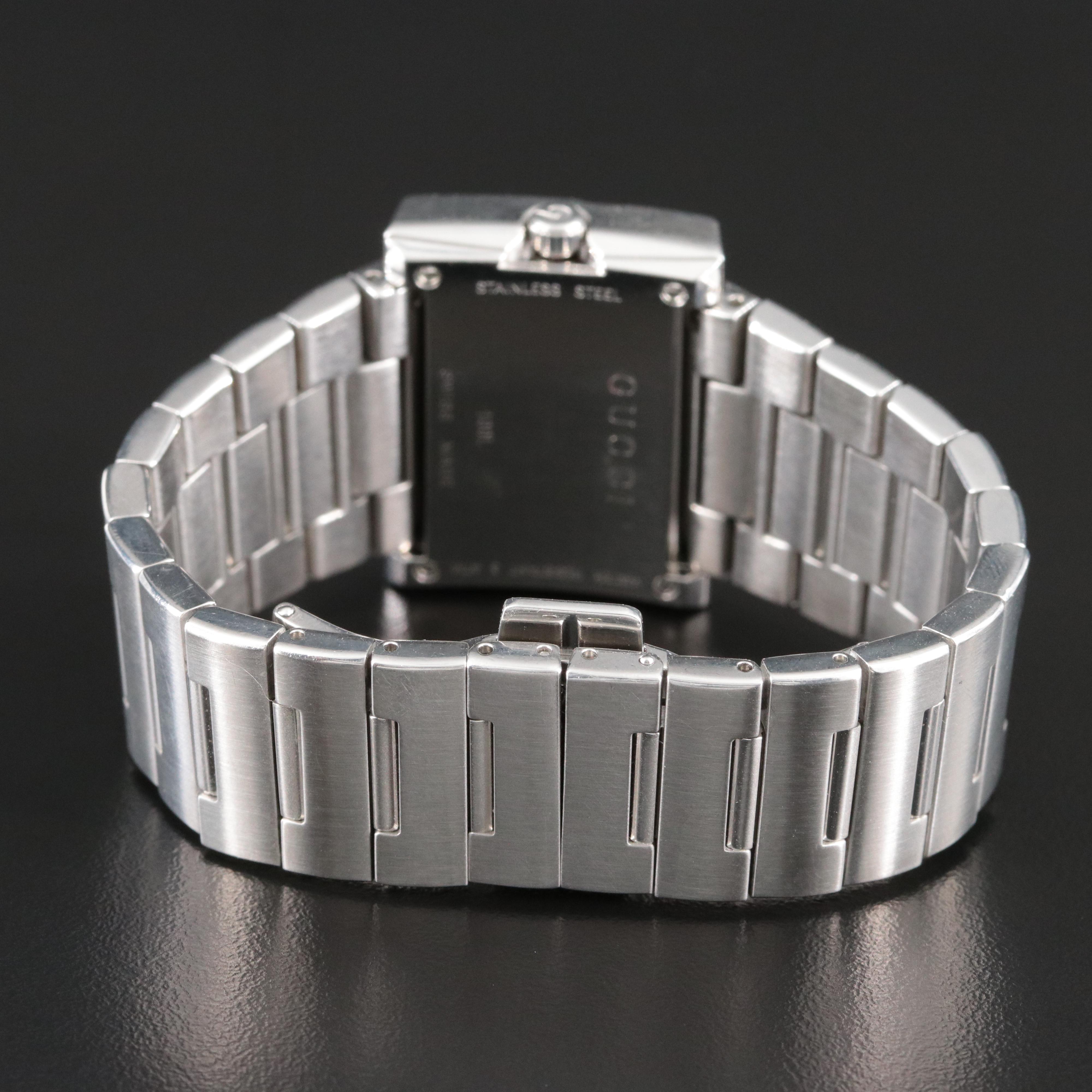 Gucci 100L Diamond & Mother-of-Pearl Watch