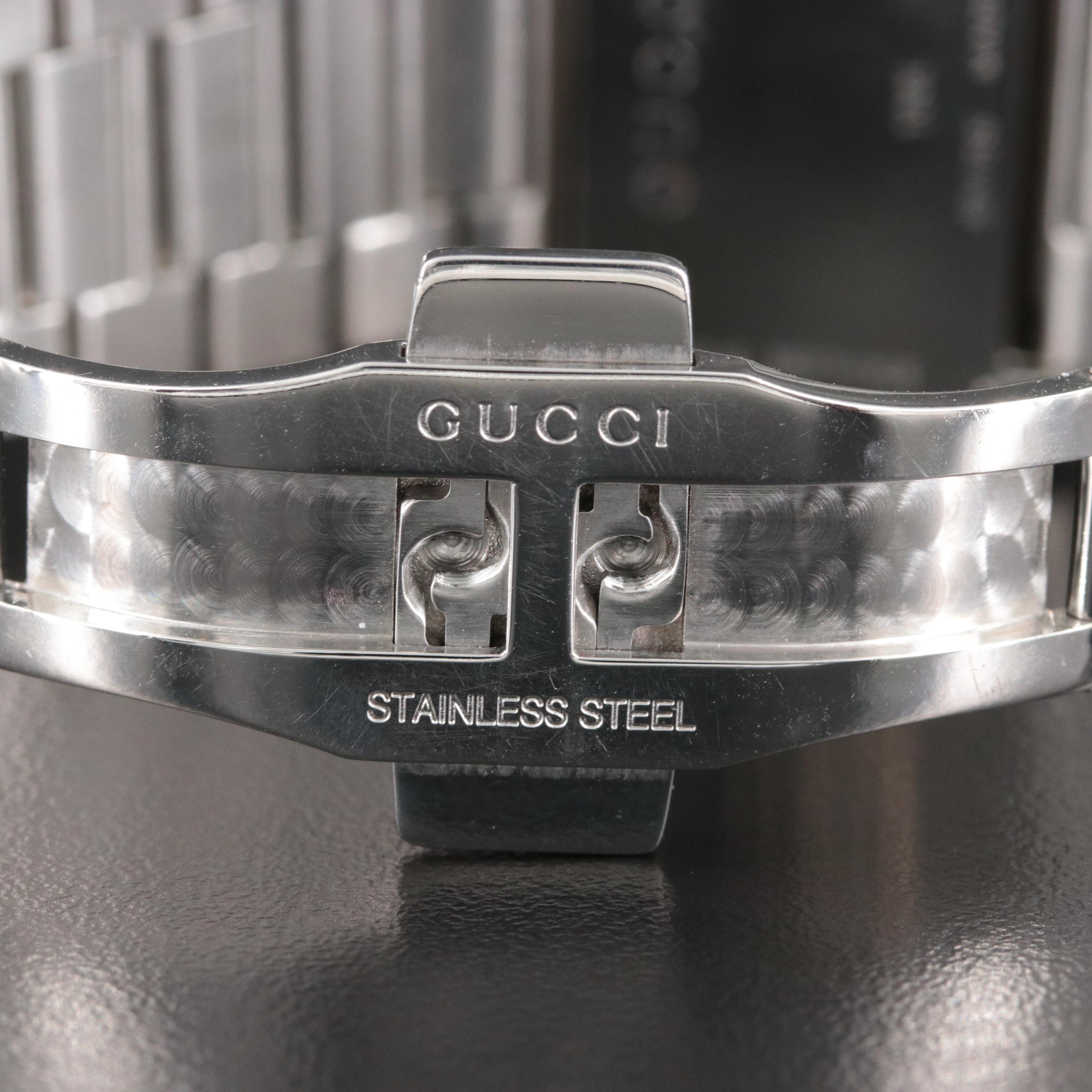Gucci 100L Diamond & Mother-of-Pearl Watch