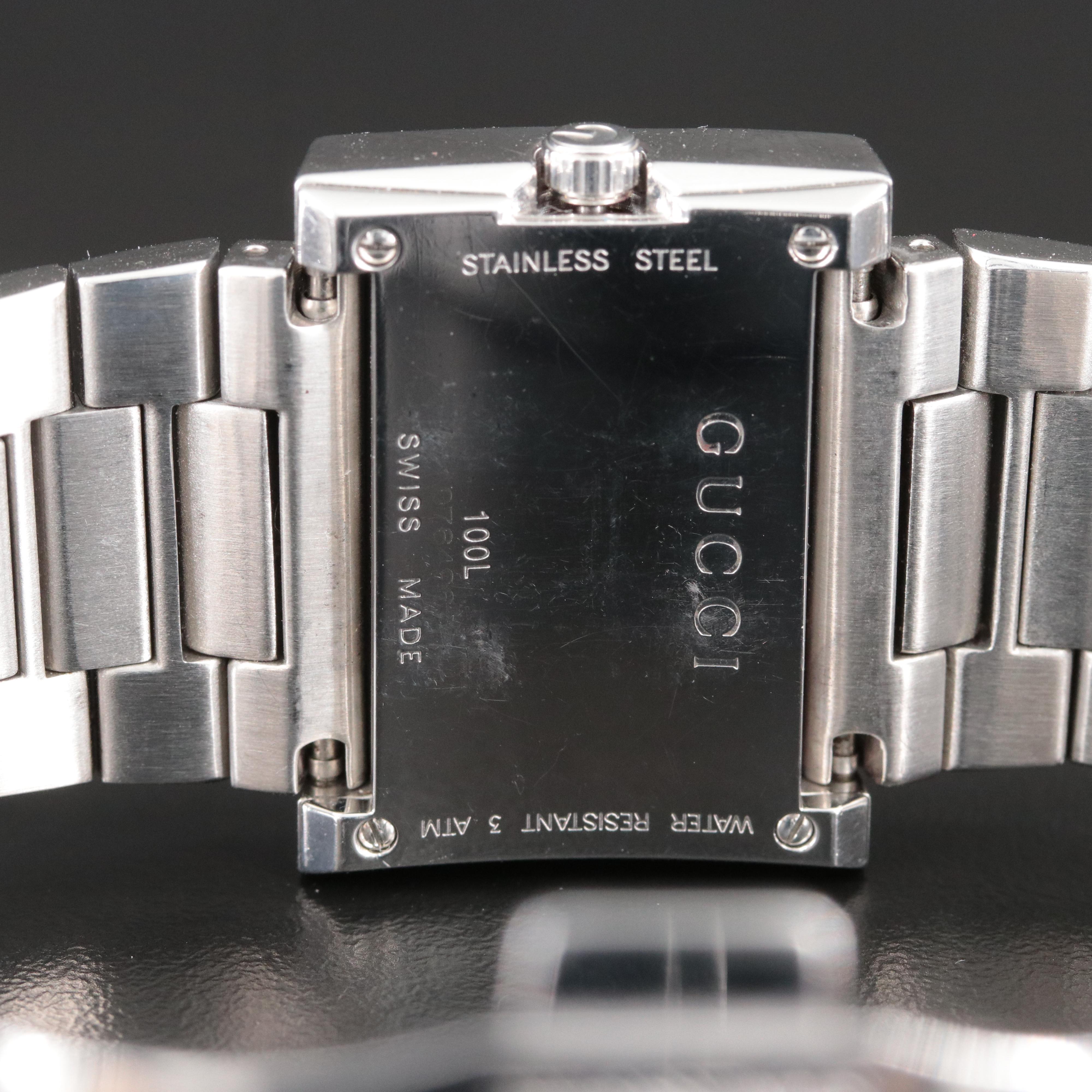 Gucci 100L Diamond & Mother-of-Pearl Watch