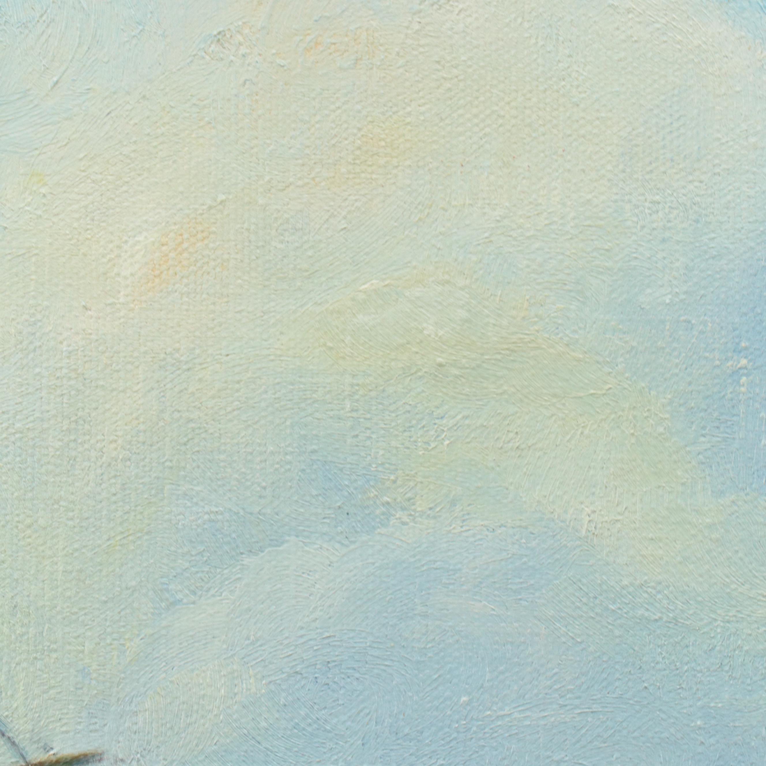 Donna Geer Maritime Oil Painting of Sailing Ship, 1967