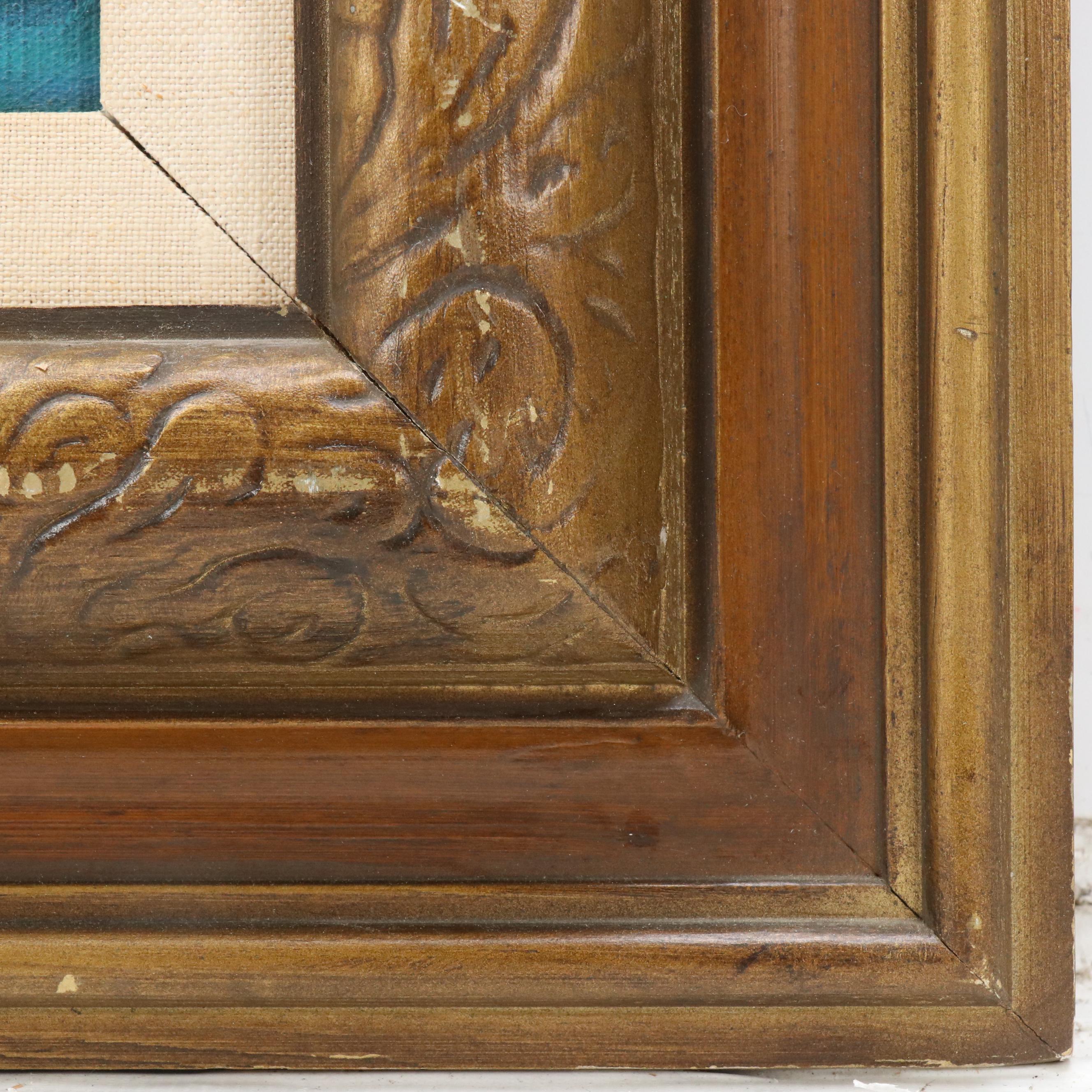 Donna Geer Maritime Oil Painting of Sailing Ship, 1967