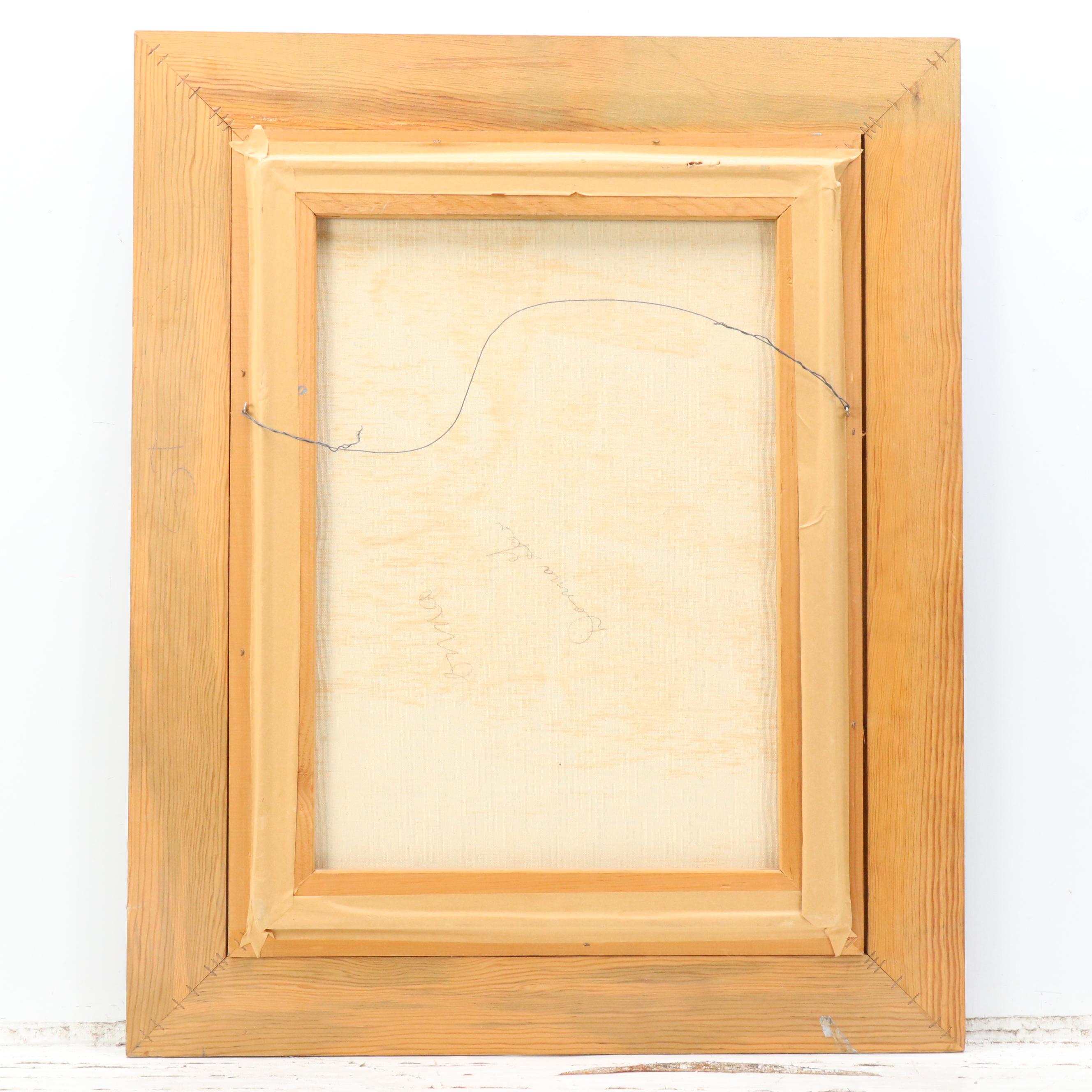 Donna Geer Maritime Oil Painting of Sailing Ship, 1967