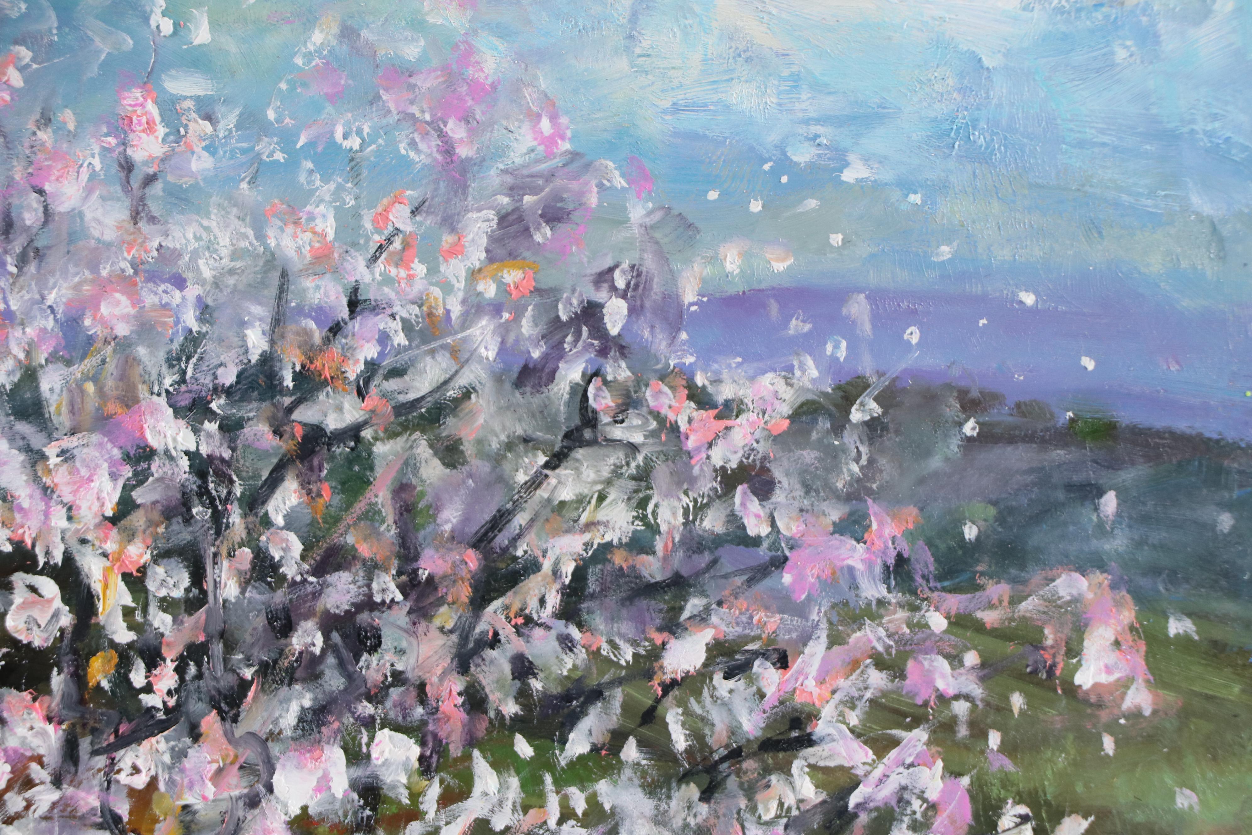 Nino Pippa Landscape Oil Painting "On Van Gogh Footsteps - Almond Tree," 2022