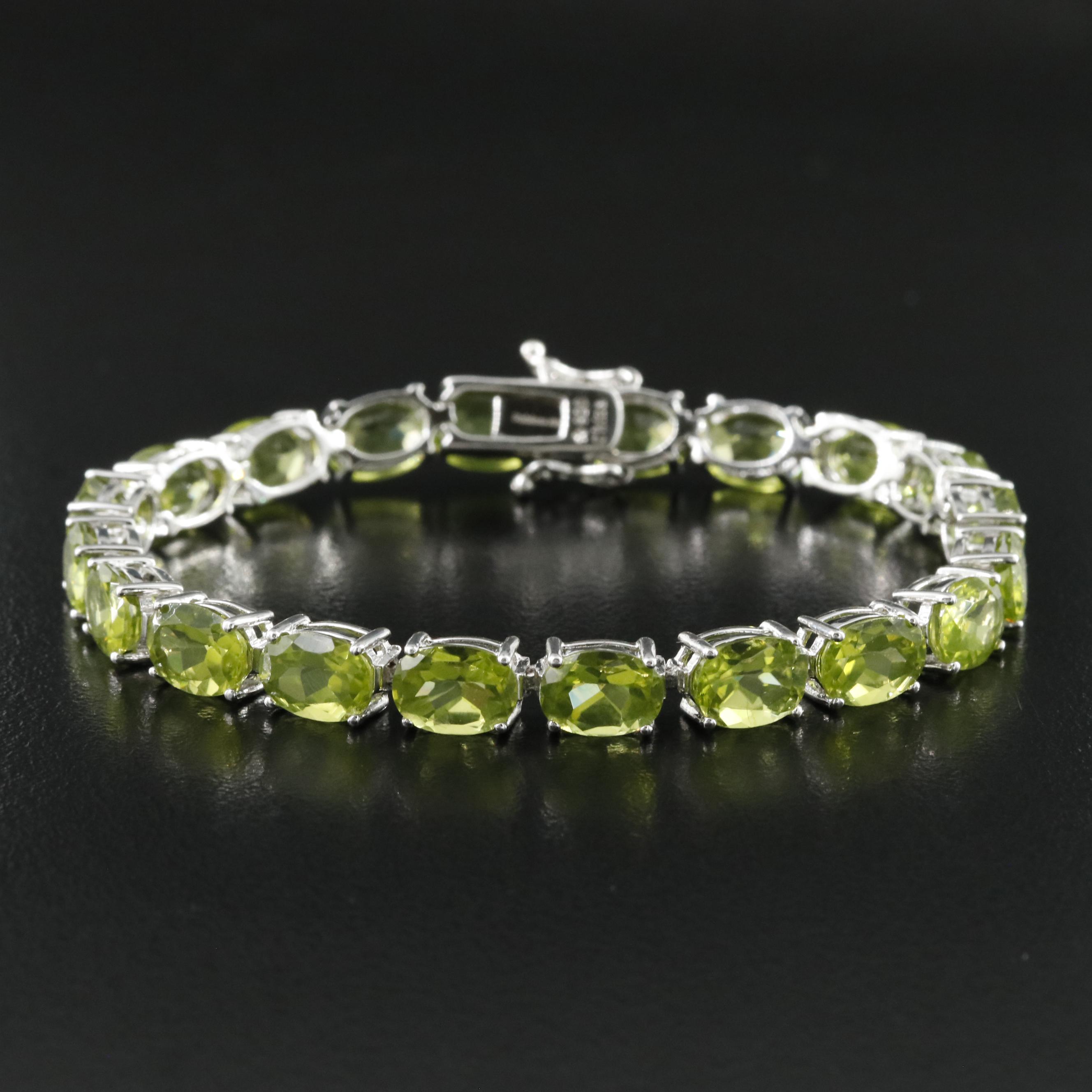 Sterling Peridot Bracelet