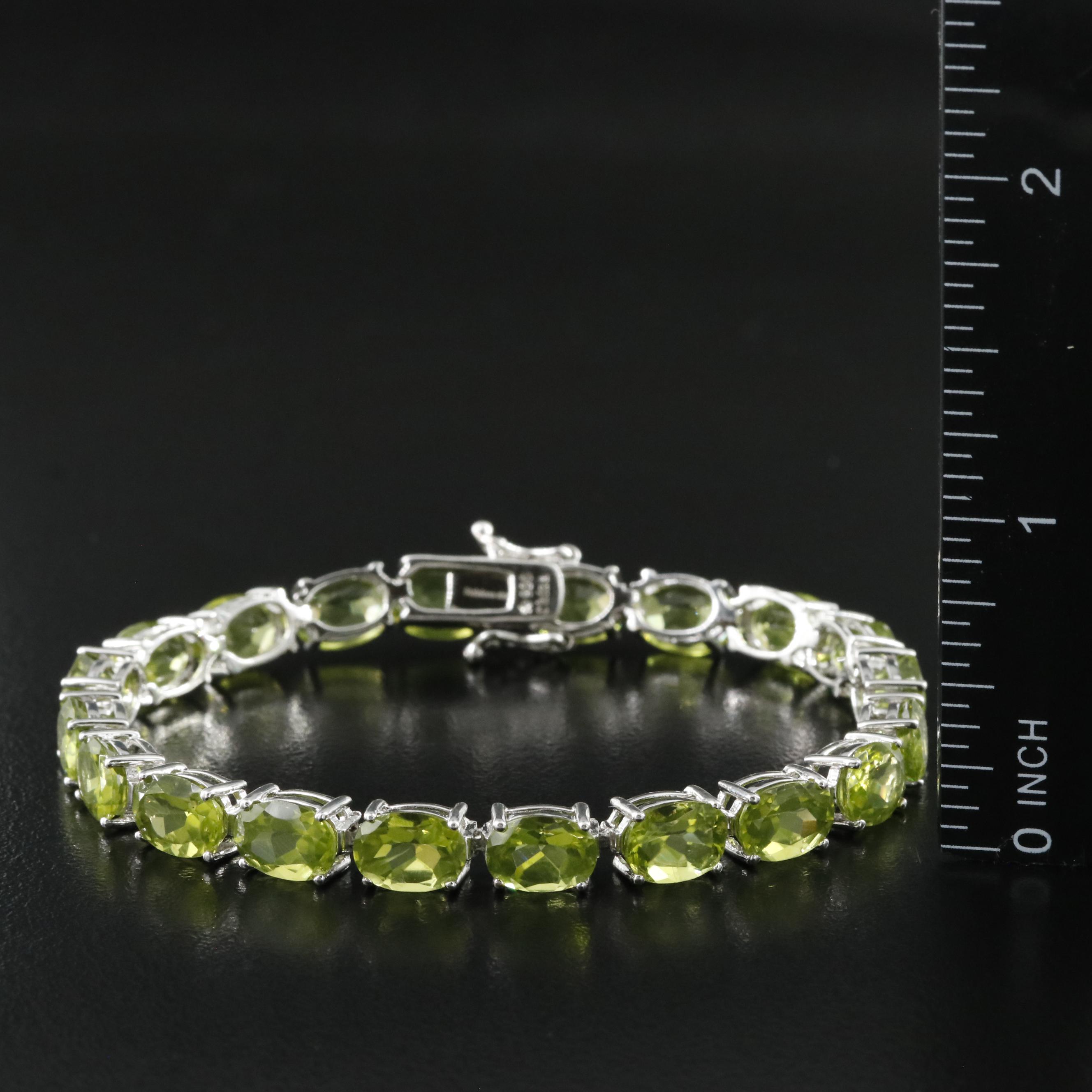 Sterling Peridot Bracelet