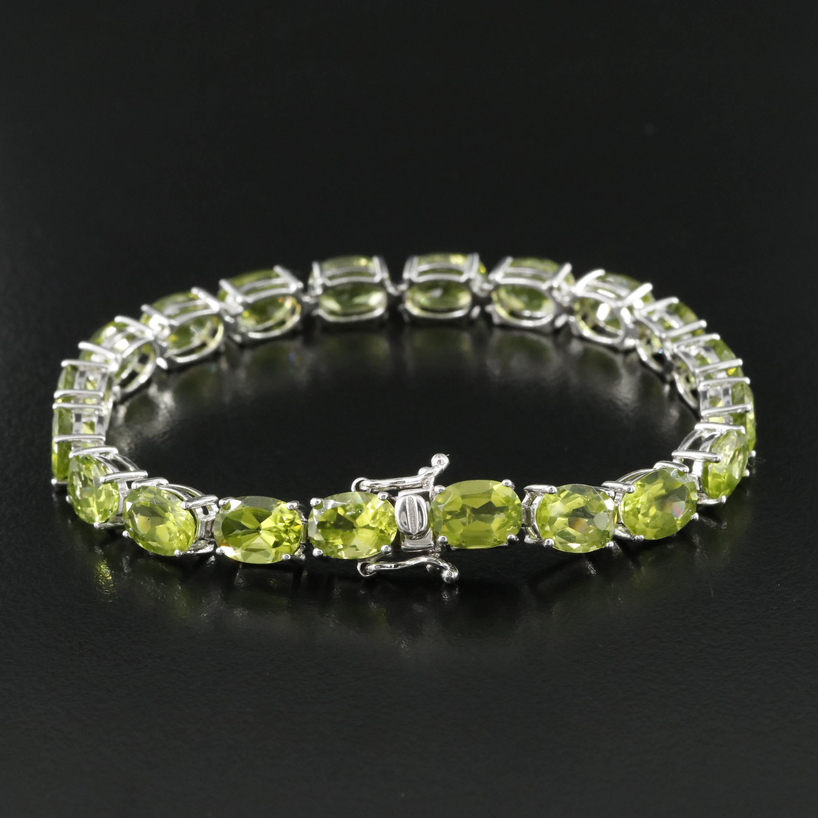 Sterling Peridot Bracelet