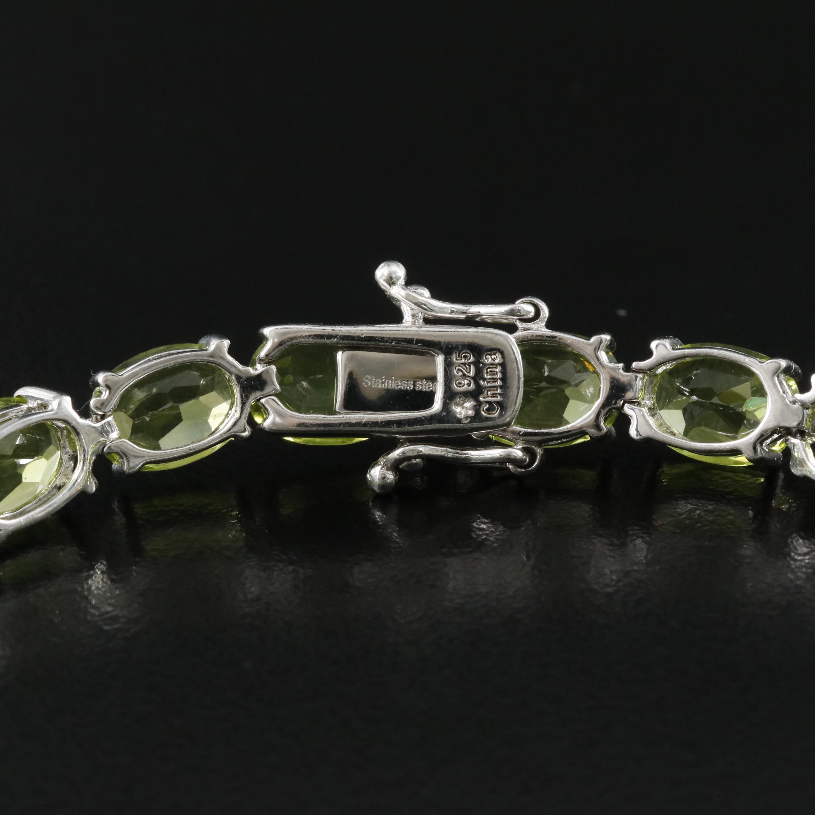Sterling Peridot Bracelet