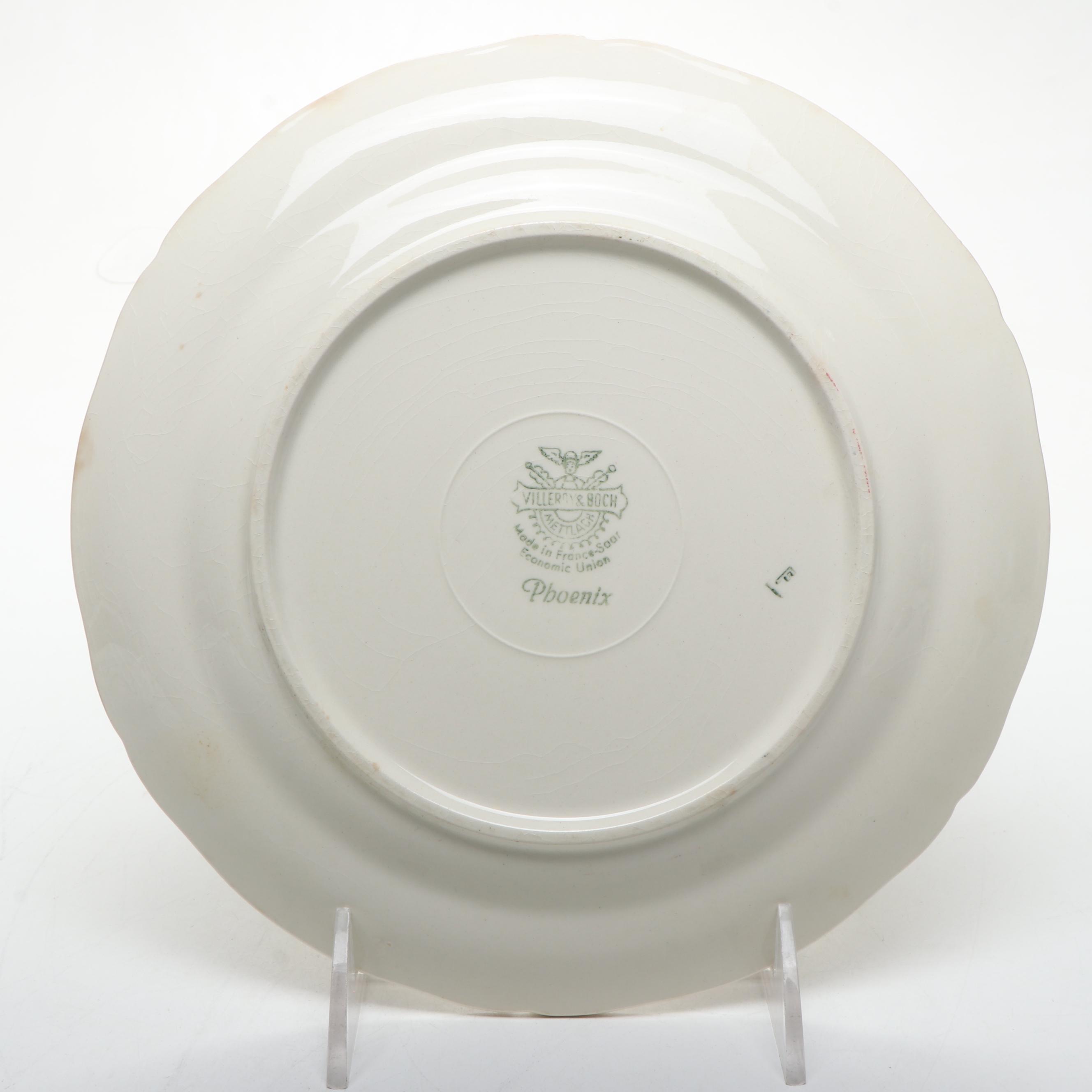 Villeroy & Boch Mettlach "Phoenix" Ceramic Plates, 1947–1956