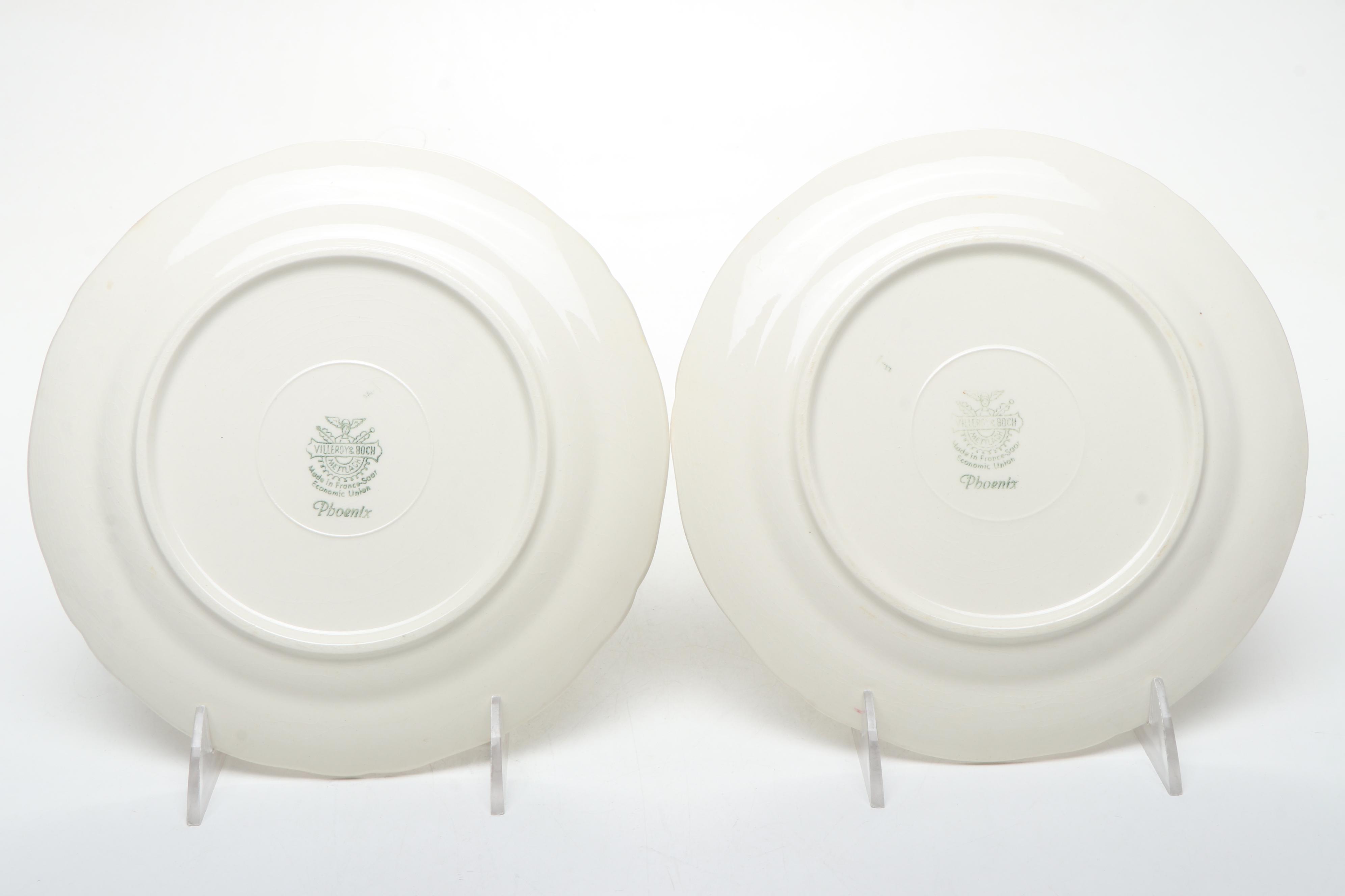 Villeroy & Boch Mettlach "Phoenix" Ceramic Plates, 1947–1956