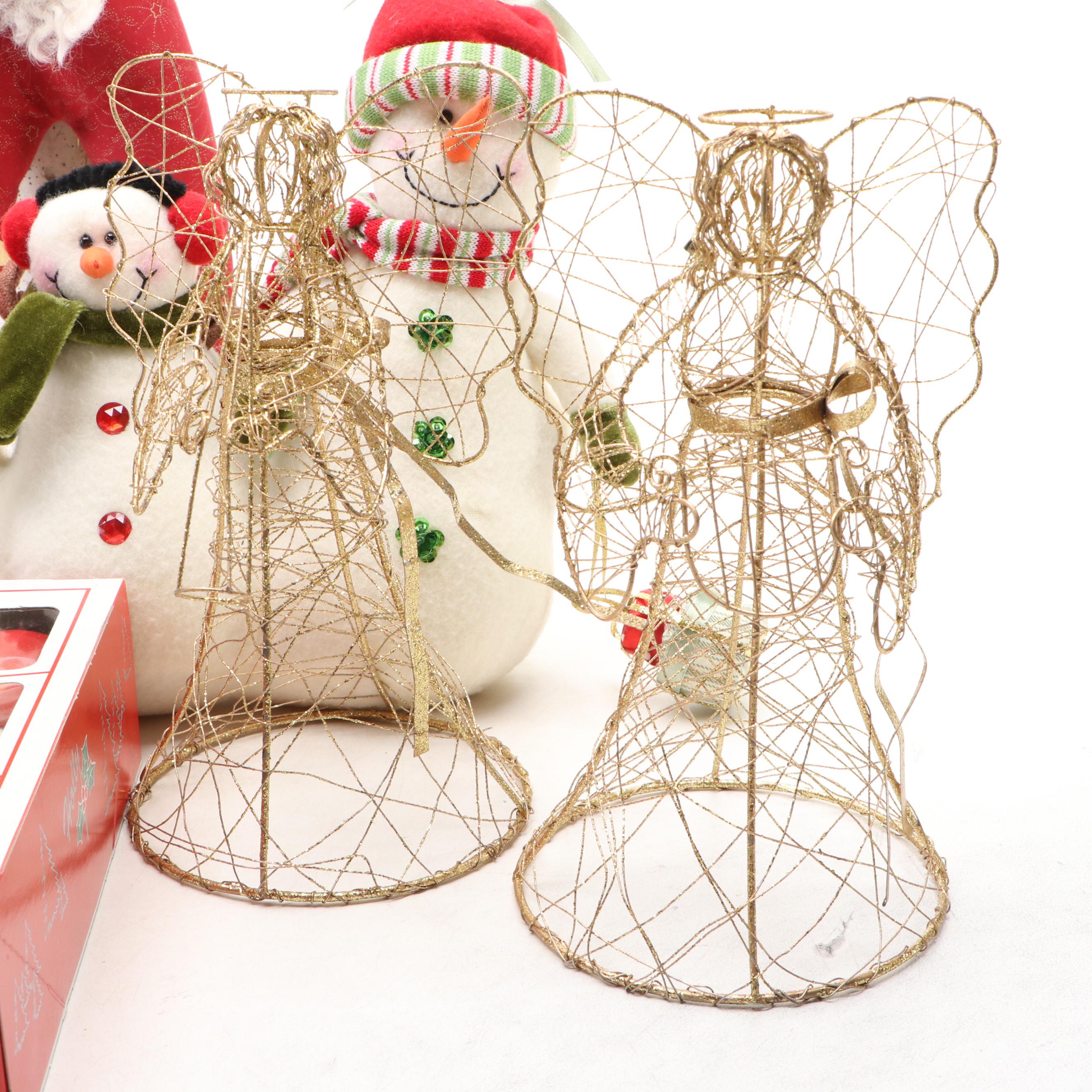 Plush Snowmen, Glass Ball Ornaments and More Christmas Decorations