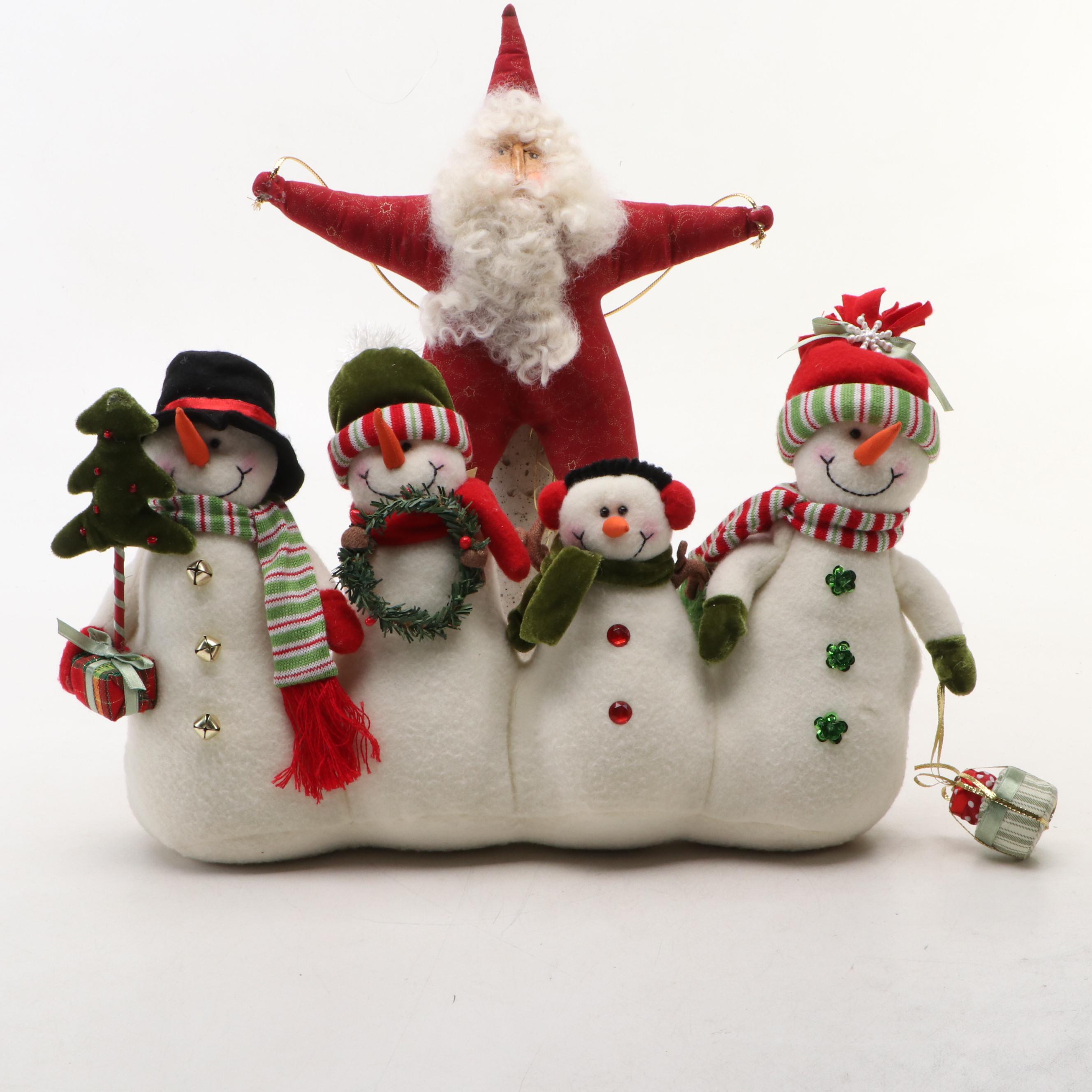 Plush Snowmen, Glass Ball Ornaments and More Christmas Decorations