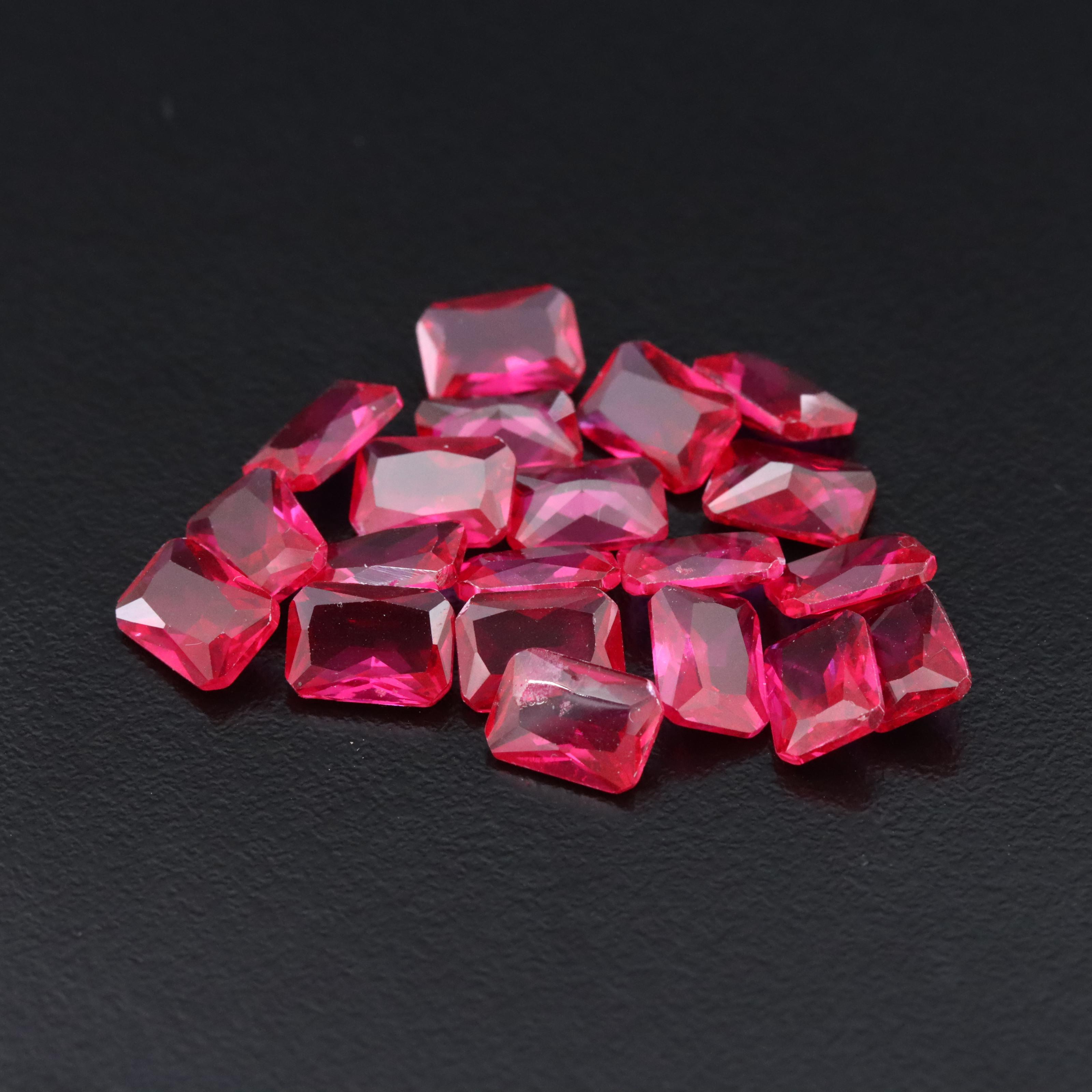 Loose 21.00 CTW Lab Grown Ruby Lot