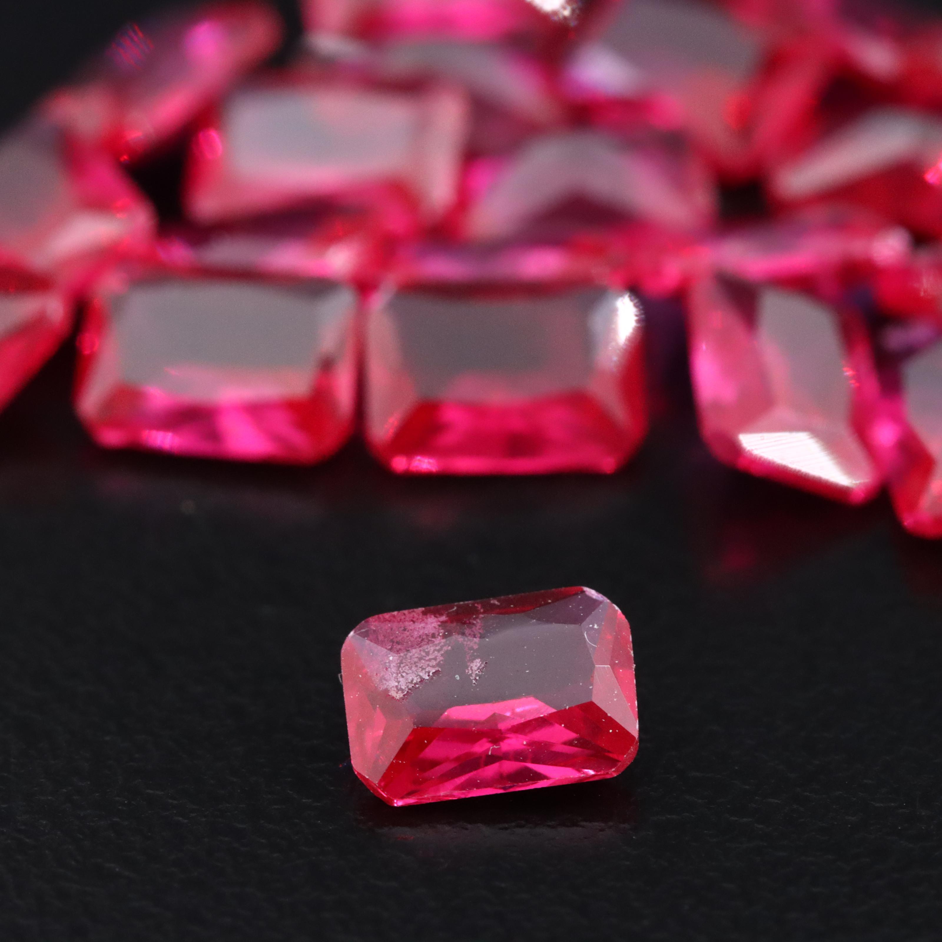 Loose 21.00 CTW Lab Grown Ruby Lot