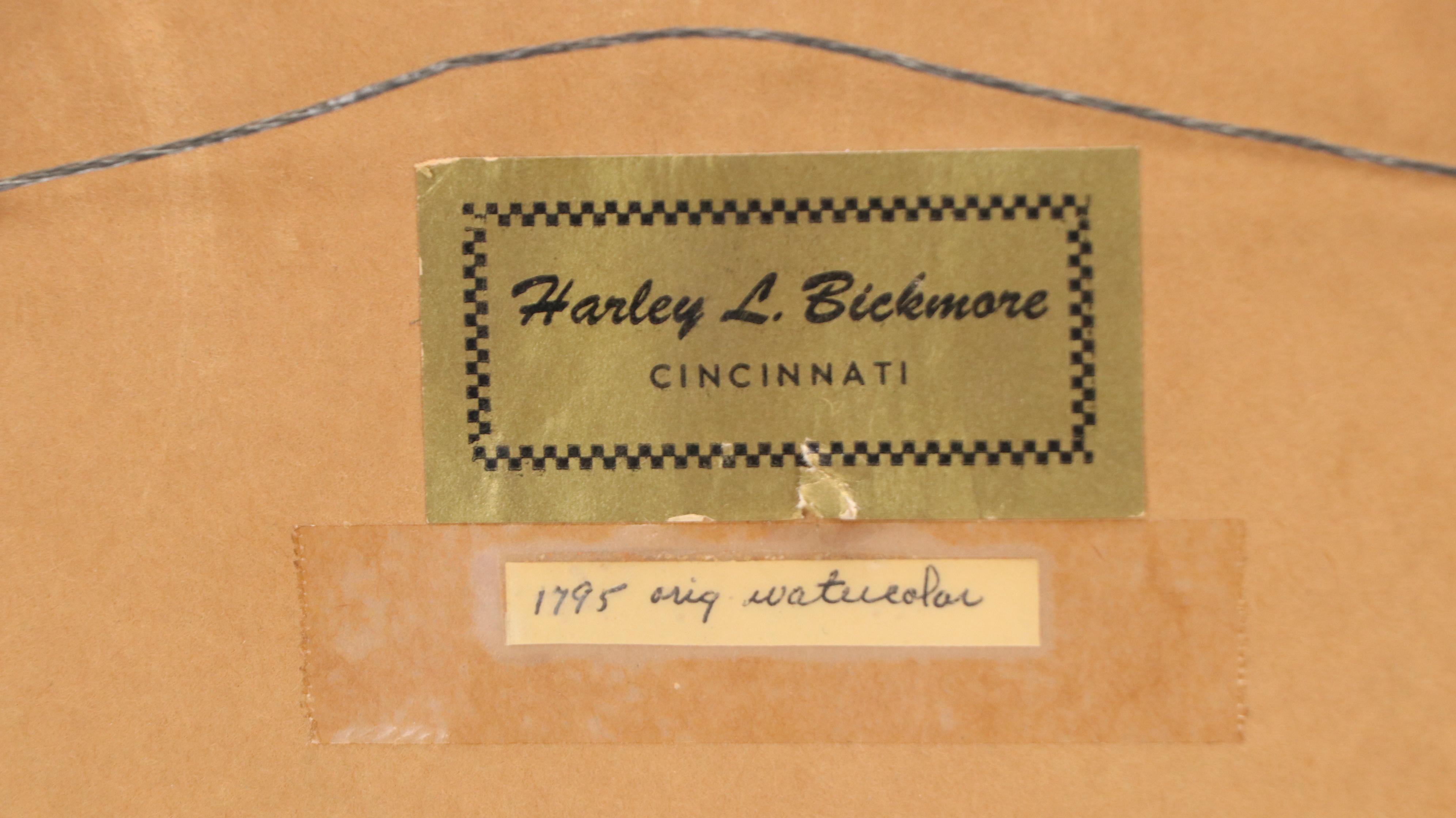 German School Watercolor Paintings of Rural Landscapes, 1795