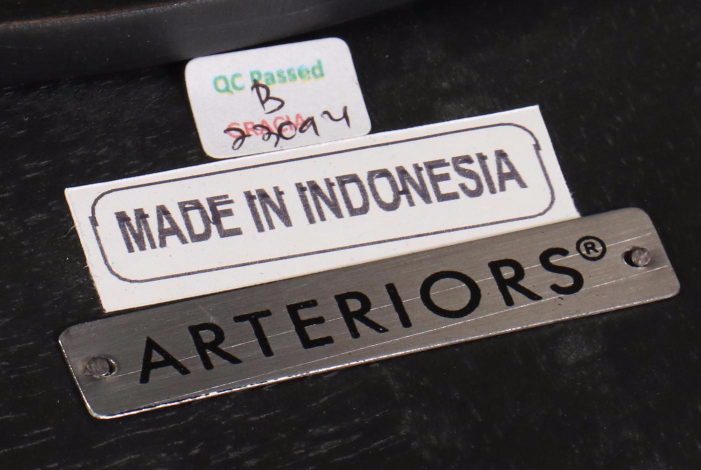 Pair of Arteriors "Scout" Ebonized Wood End Tables