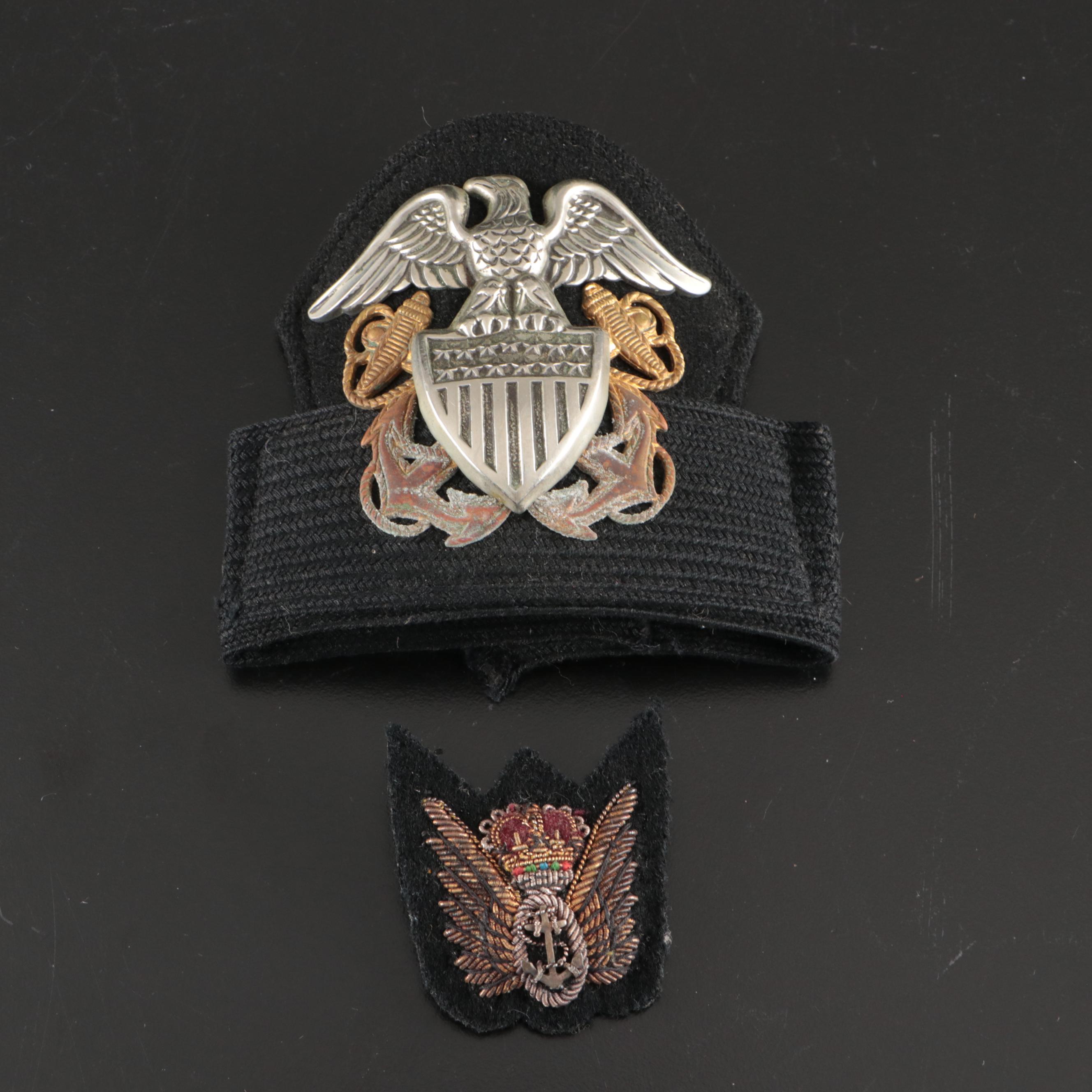US Navy Line Officer Shoulder Boards, Cap Badge, Buttons and More