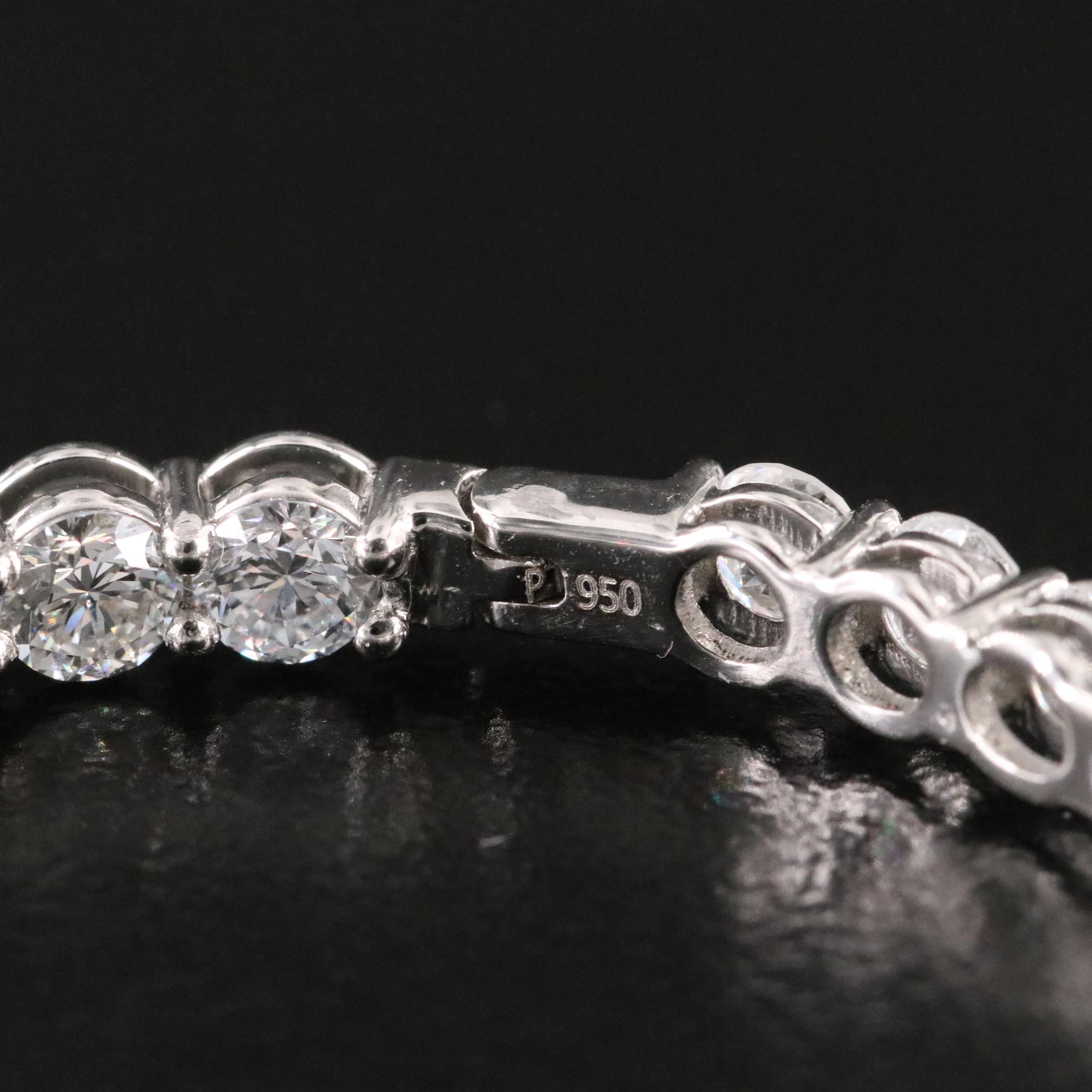 Platinum 6.79 CTW Lab Grown Diamond Inside Out Hoop Earrings