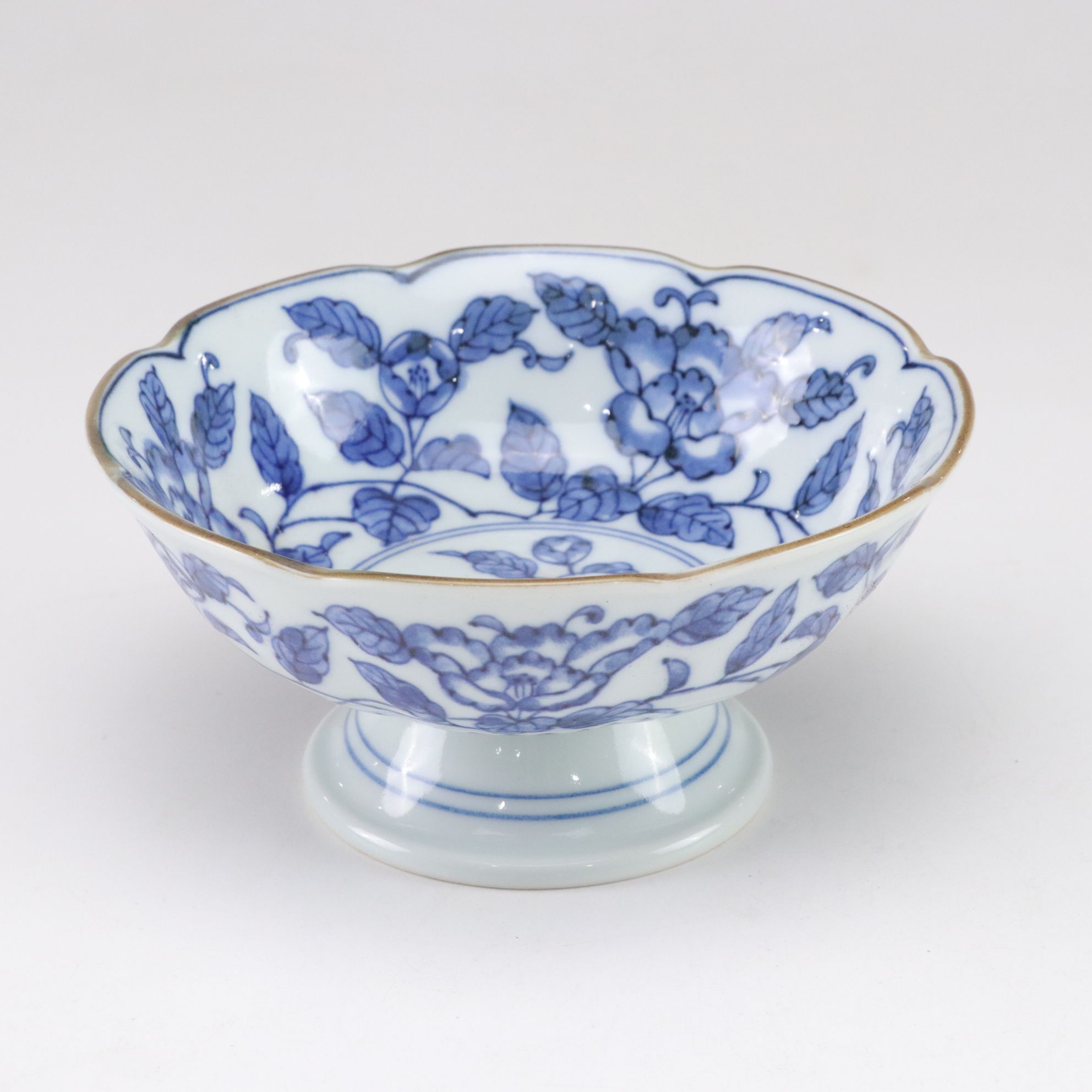 Pierced Porcelain Pedestal Bowl with Faux Pears