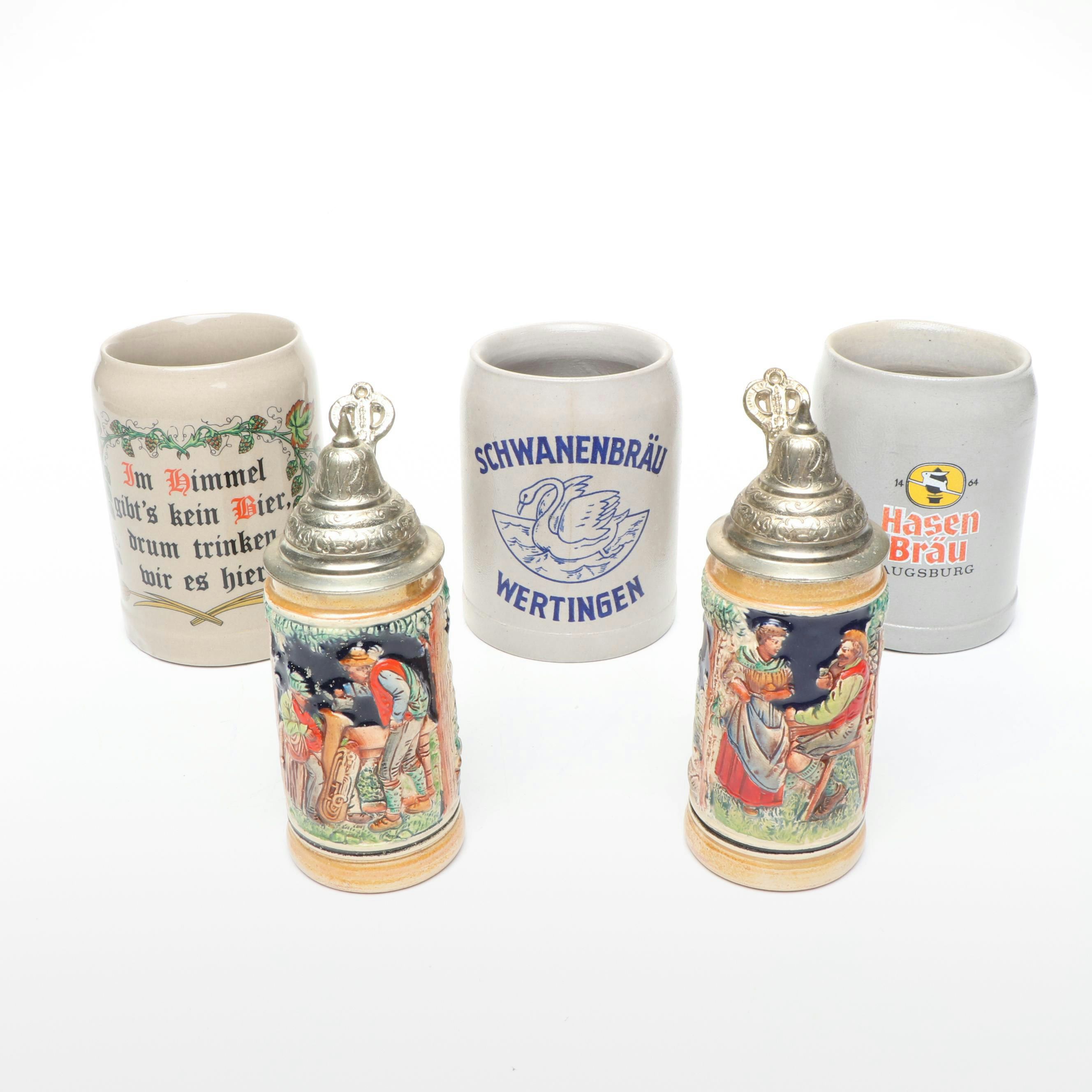 Schwanenbräu and Other West German Beer Steins