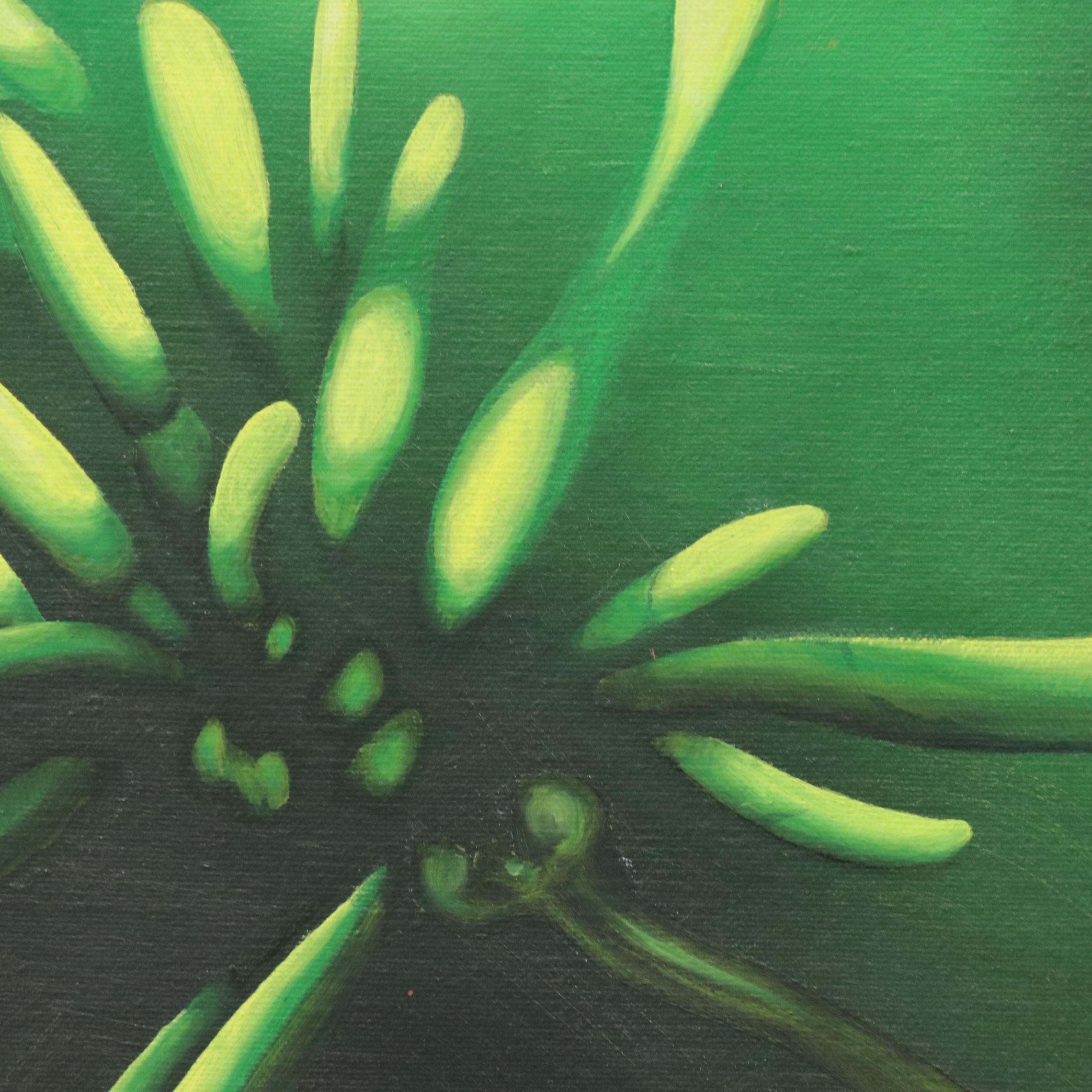 De Mille Diptych Oil Paintings of Dramatic Floral Studies, 21st Century