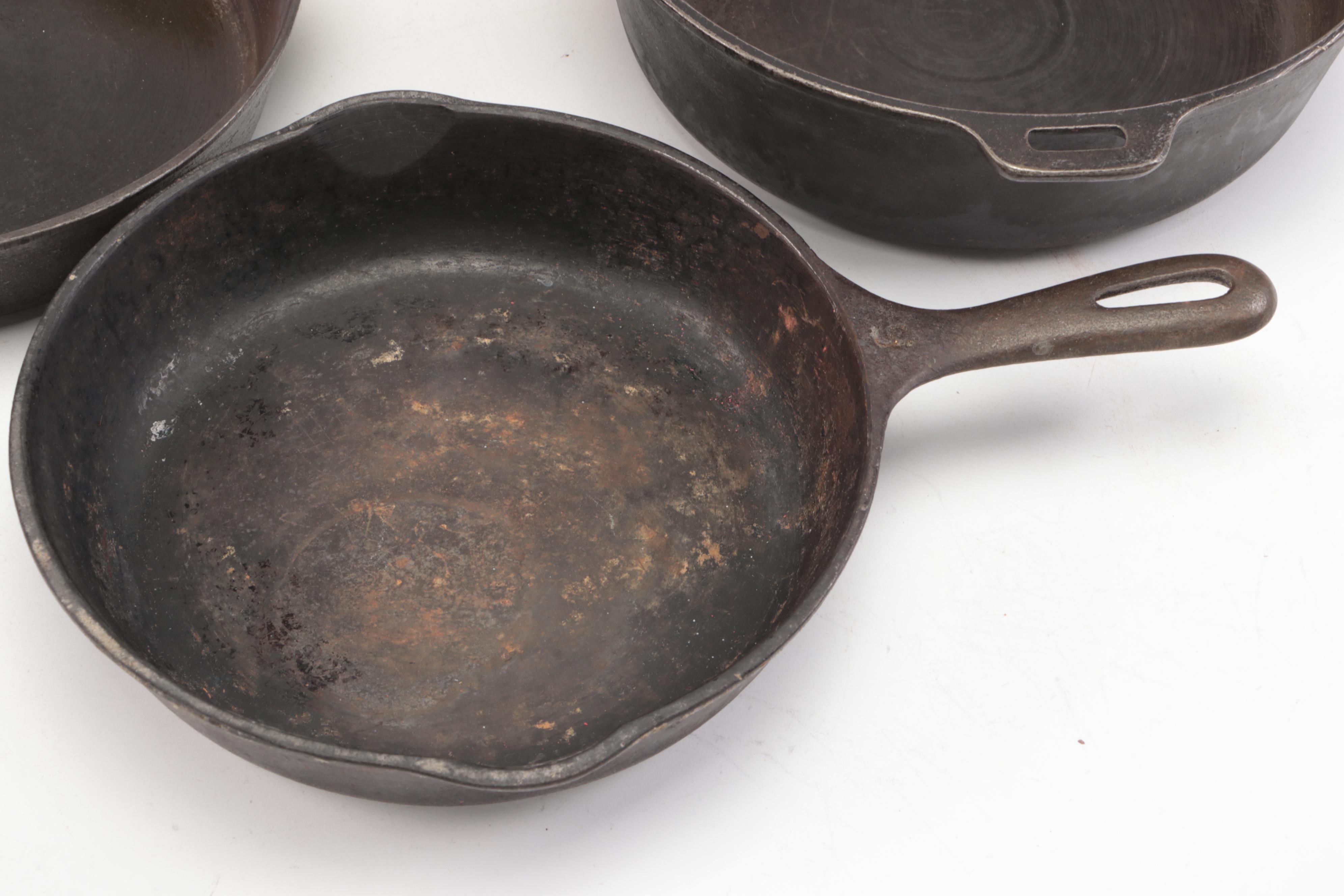 Vintage Cast Iron with Other Pots and Pans, Mid to Late 20th Century