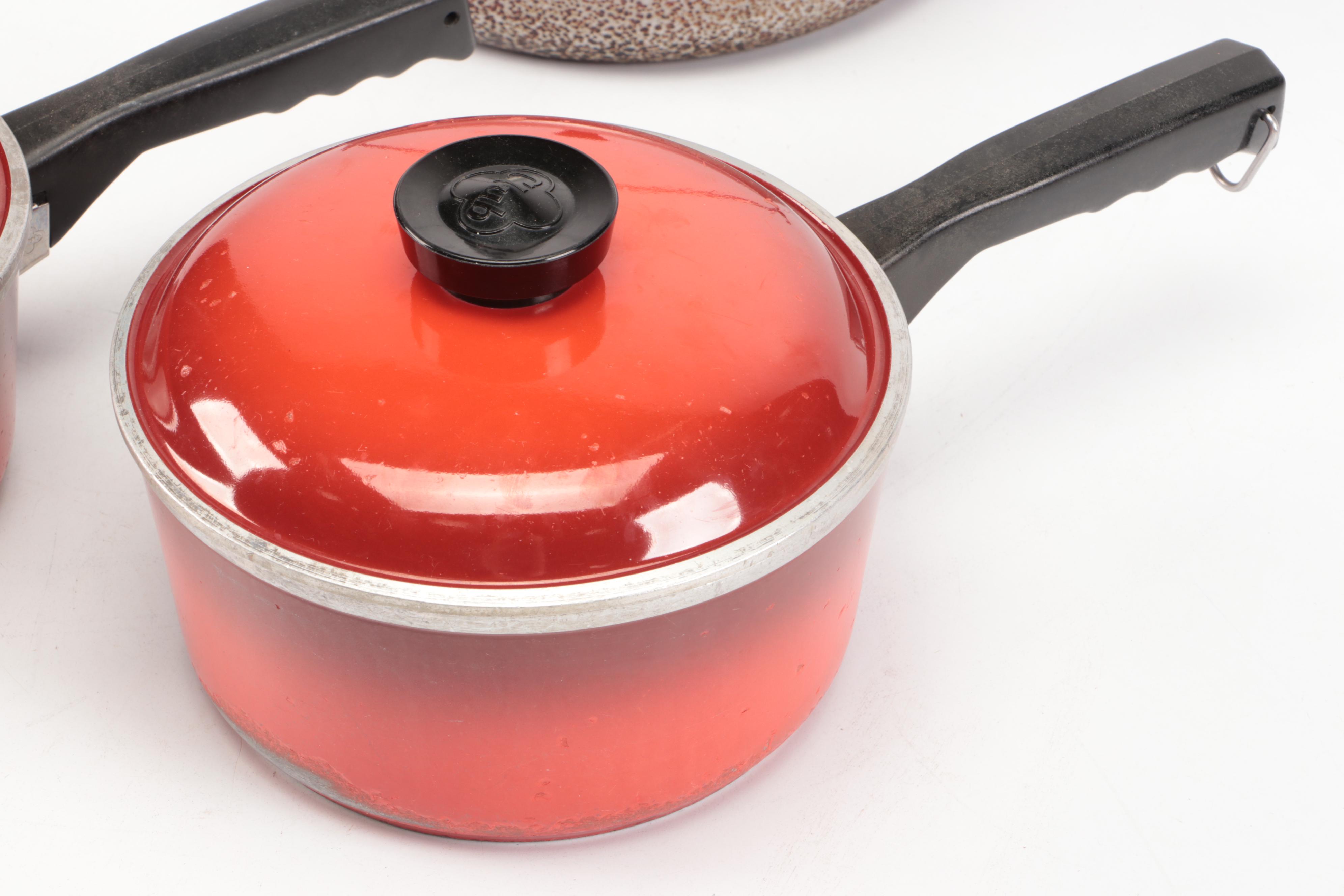 Vintage Cast Iron with Other Pots and Pans, Mid to Late 20th Century