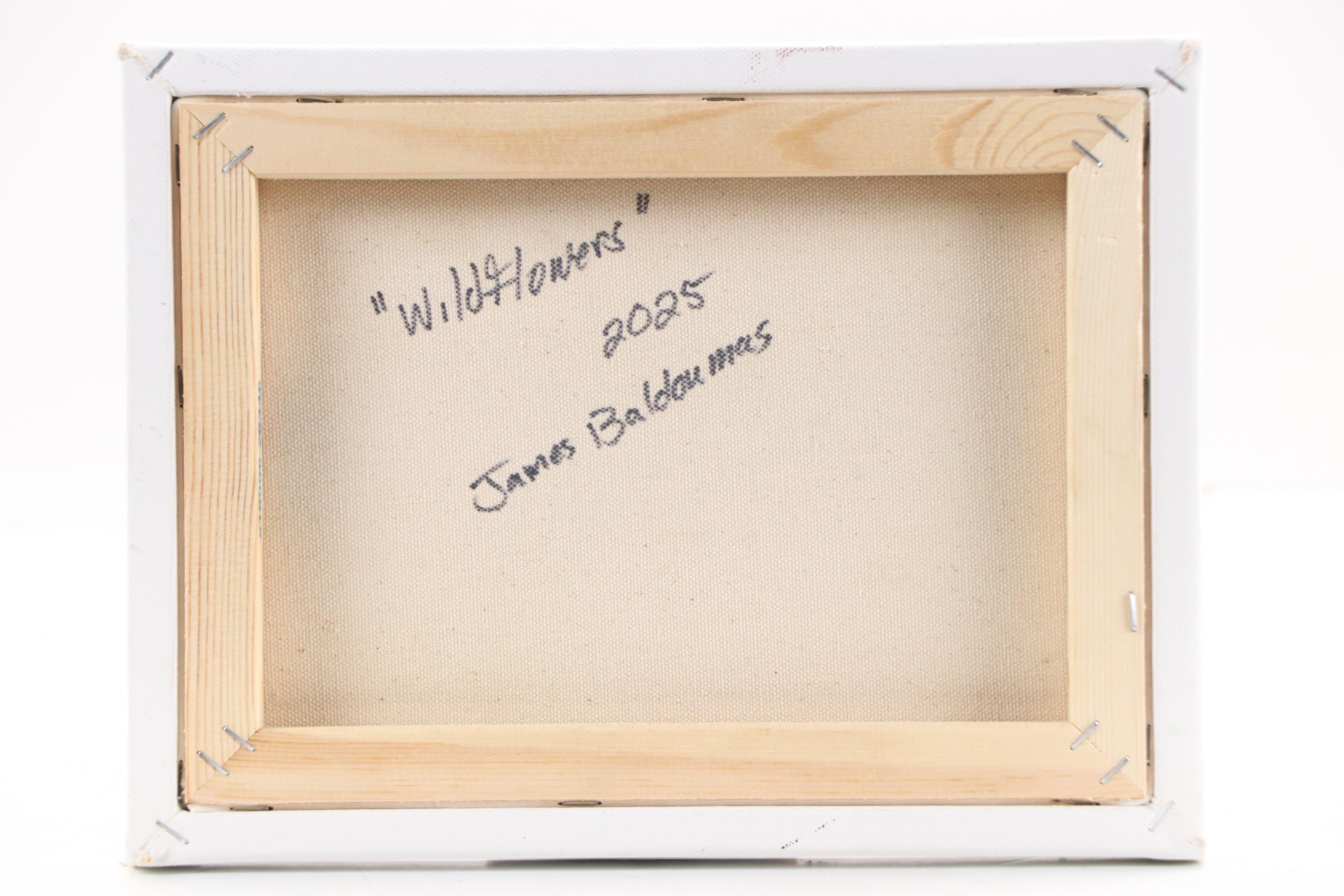 James Baldoumas Pond Landscape Oil Painting "Wildflowers," 2025