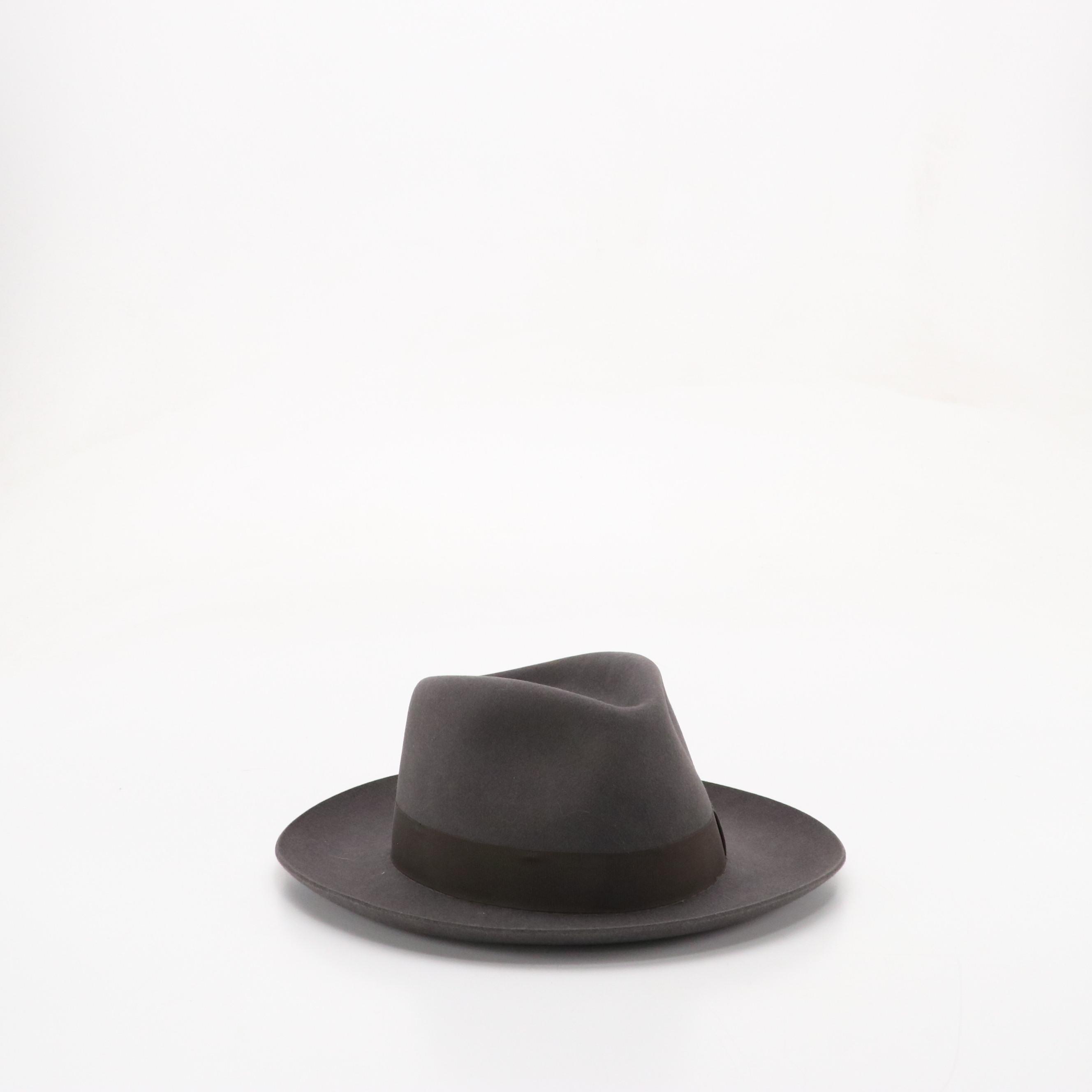 Mayser Fur Felt Fedora with Hat Box