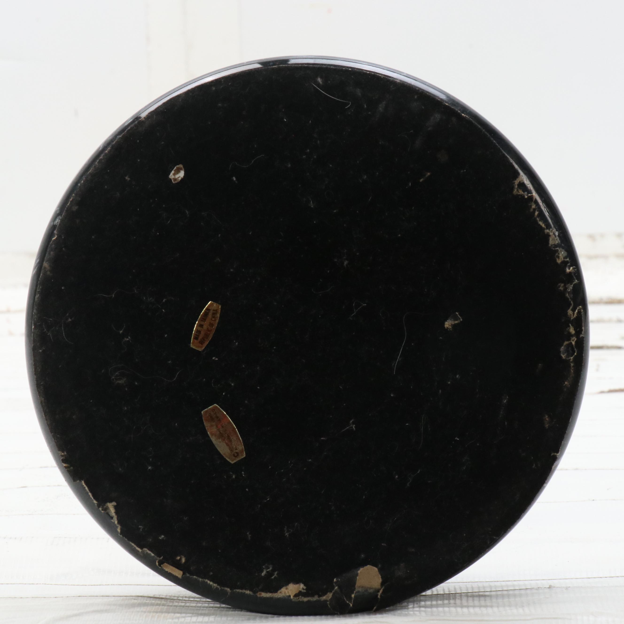 Dolbi Cashier Cast Brass Preening Stork on Stone Base, 1980