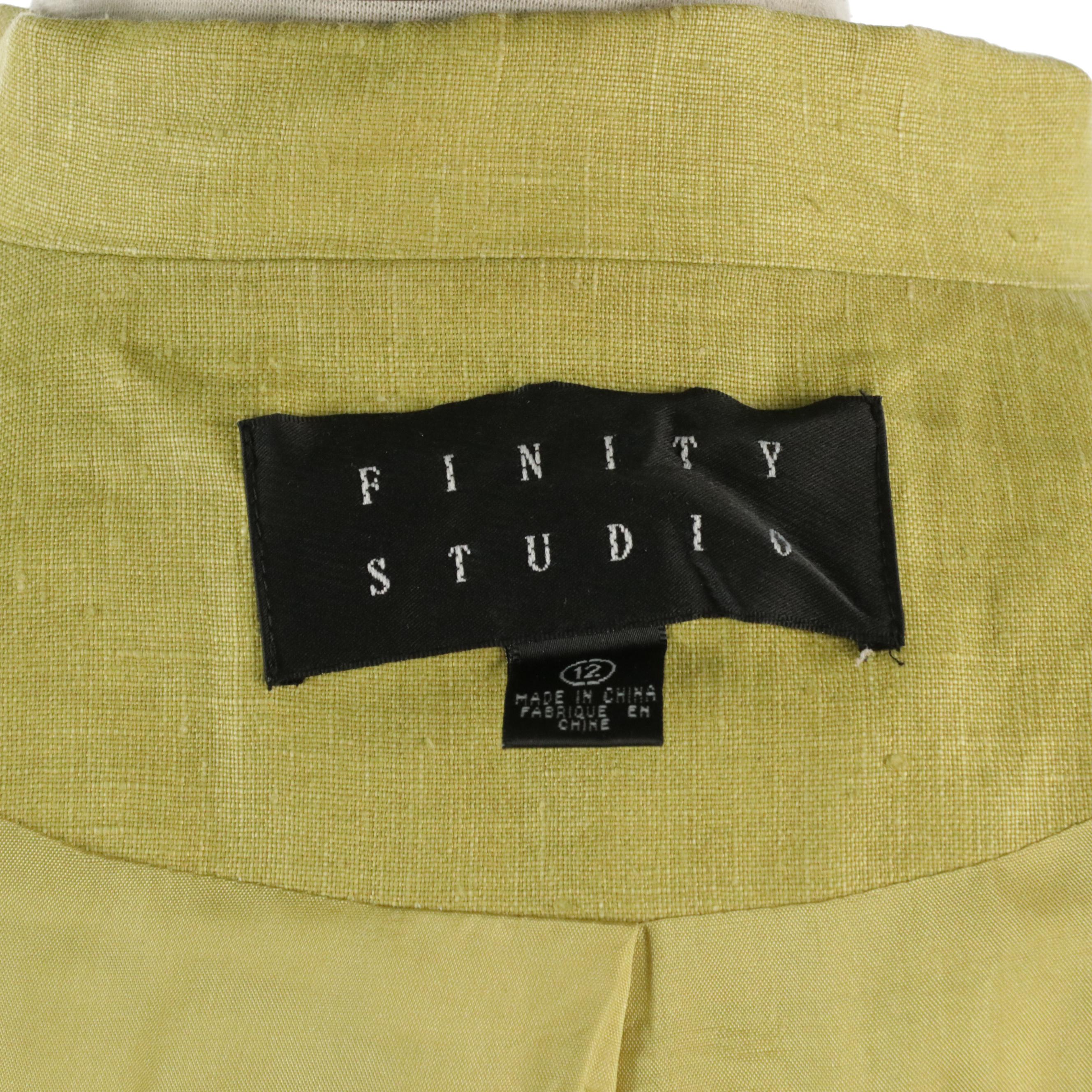 Shin Choi Silk Floral Printed Flared Skirt and Finity Studio Linen Blazer